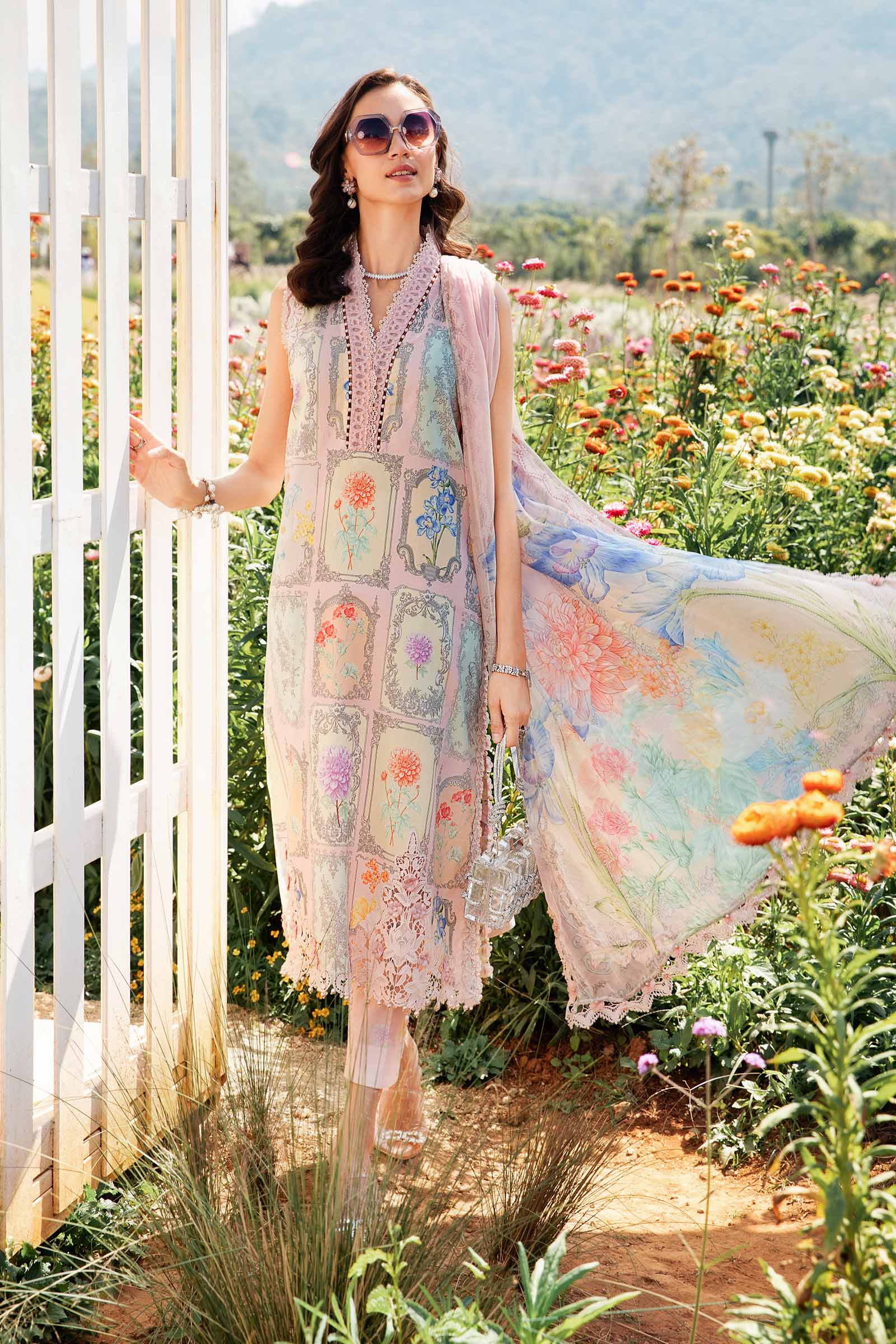 Video preview - 3 Piece Unstitched Printed Lawn Suit | MPT-2511-A