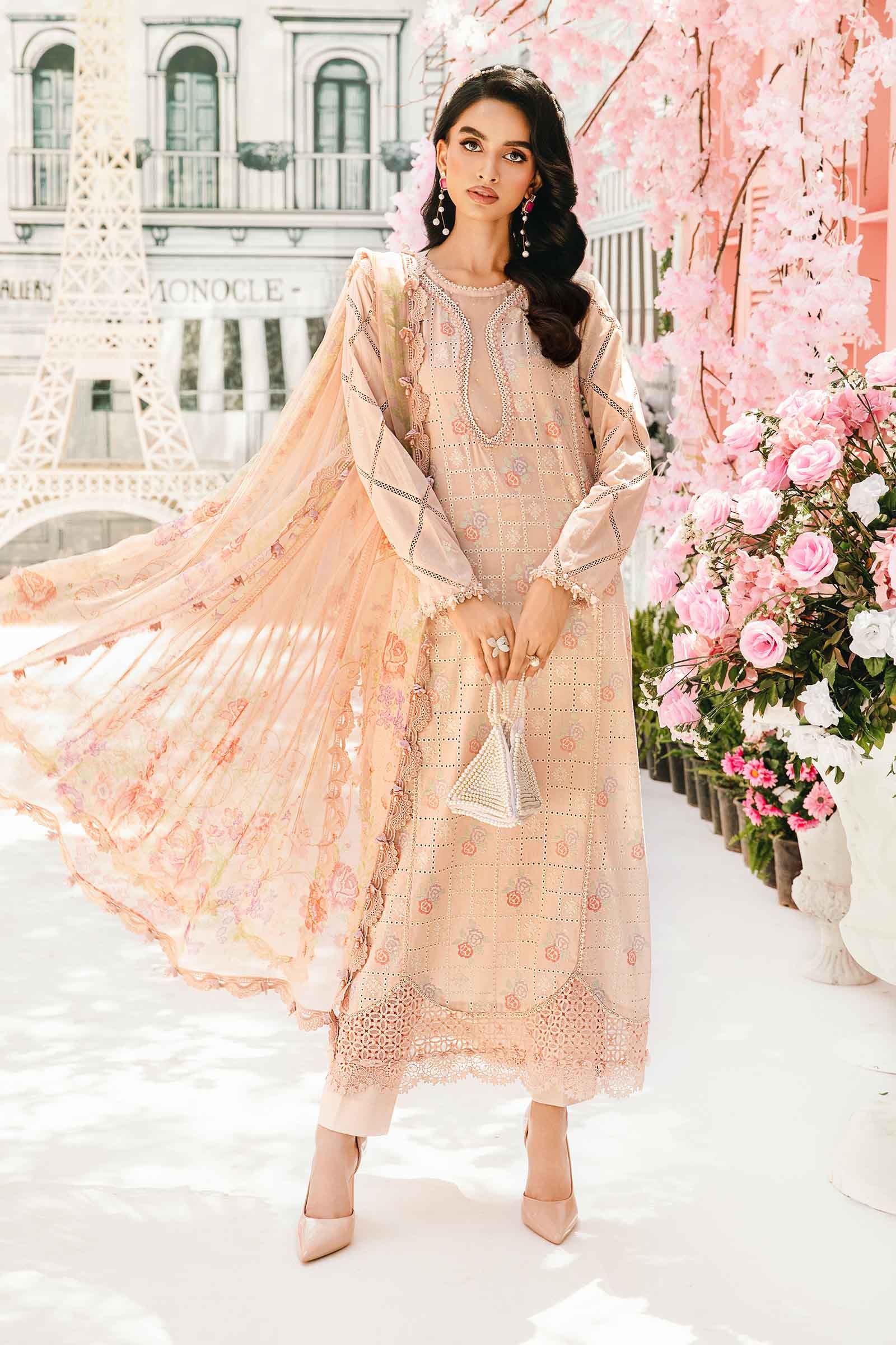 Video preview - 3 Piece Unstitched Embroidered Lawn Suit | MPT-2601-A