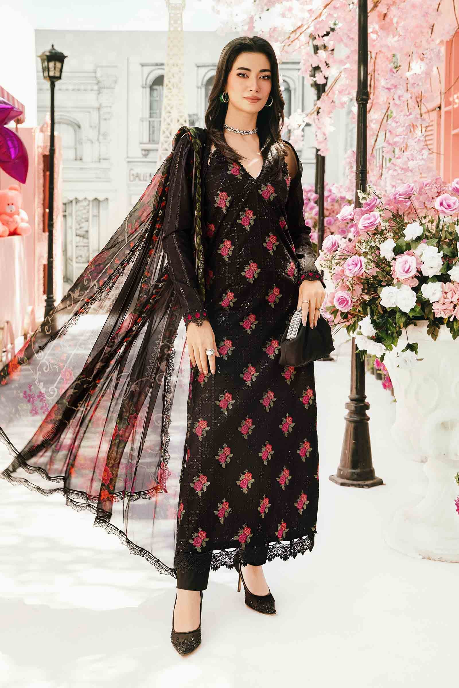 Video preview - 3 Piece Unstitched Embroidered Lawn Suit | MPT-2601-B
