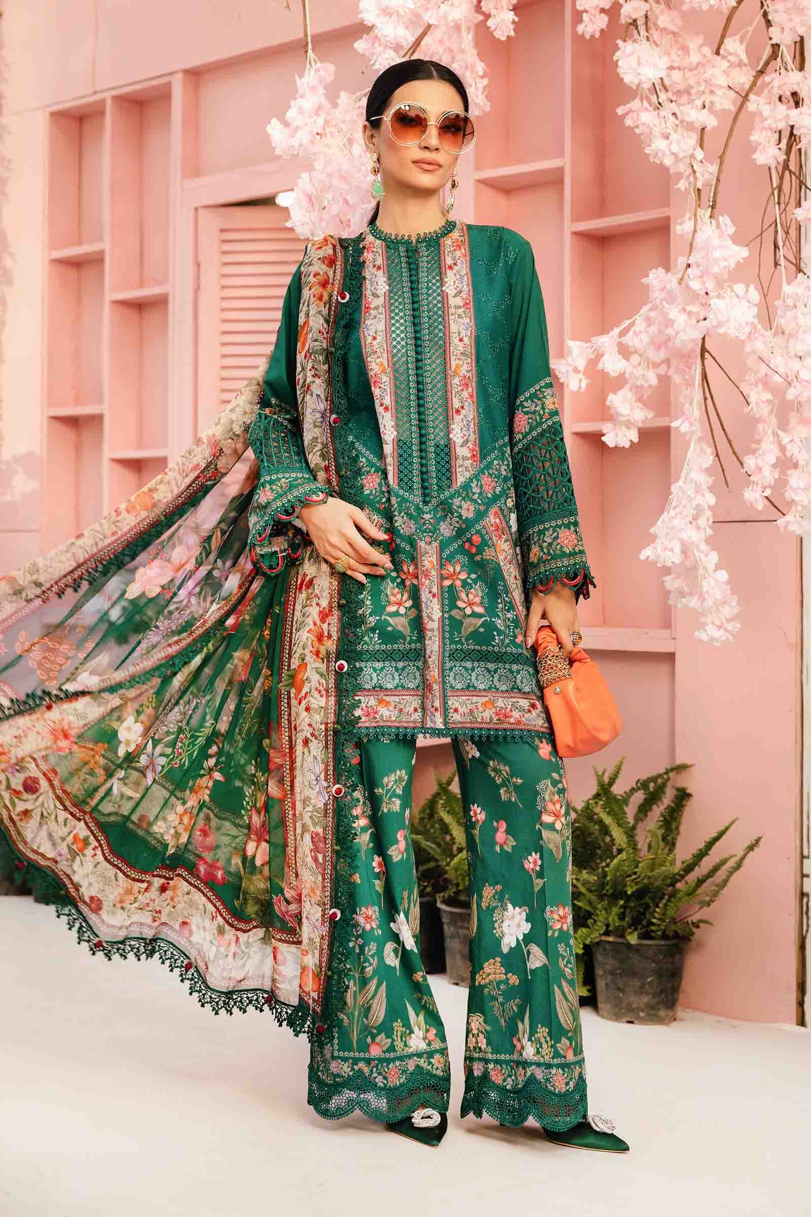 Video preview - 3 Piece Unstitched Embroidered Lawn Suit | MPT-2610-A