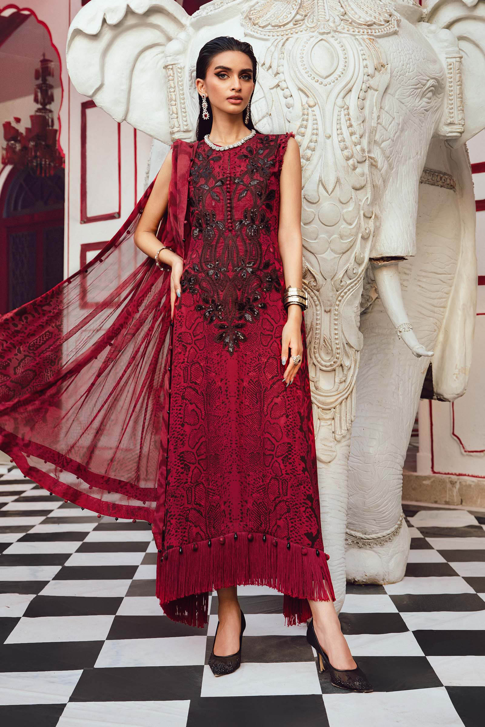 Video preview - 3 Piece Unstitched Embroidered Linen Suit | MPT-2702-A