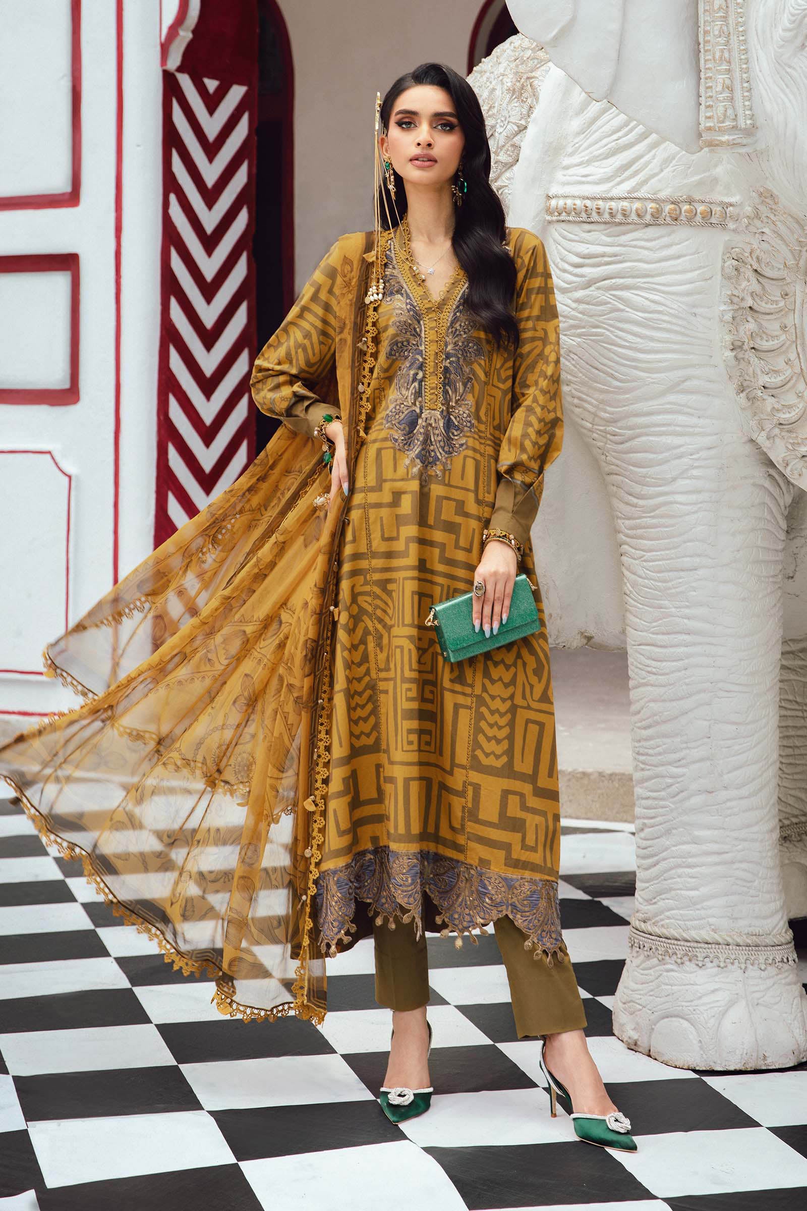 Video preview - 3 Piece Unstitched Embroidered Cambric Suit | MPT-2703-A