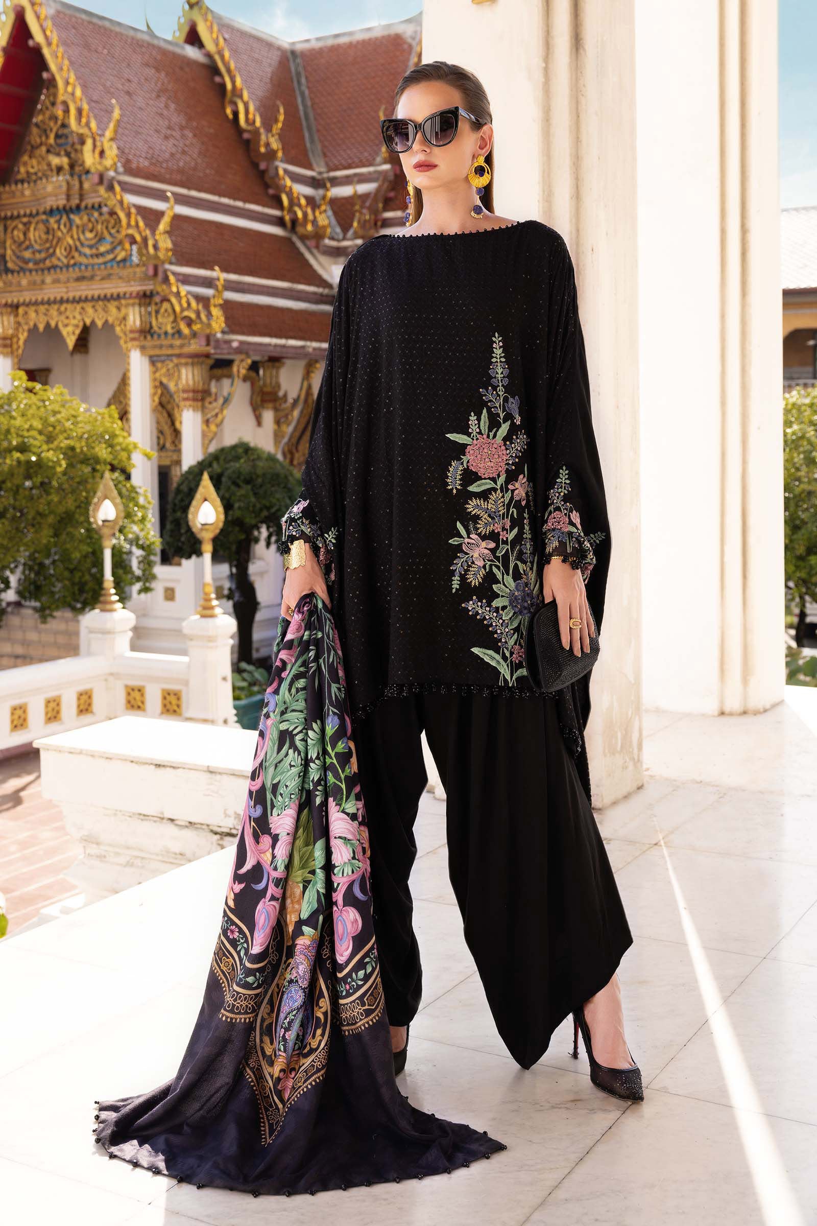 Video preview - 3 Piece Unstitched Embroidered Twill Linen Suit