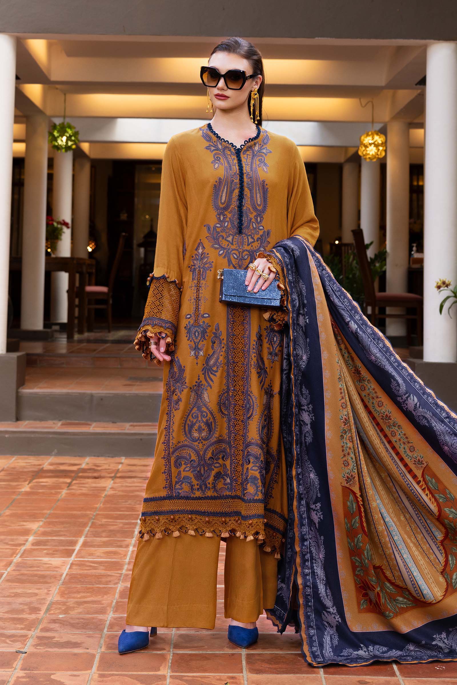 Video preview - 3 Piece Unstitched Embroidered Twill Linen Suit