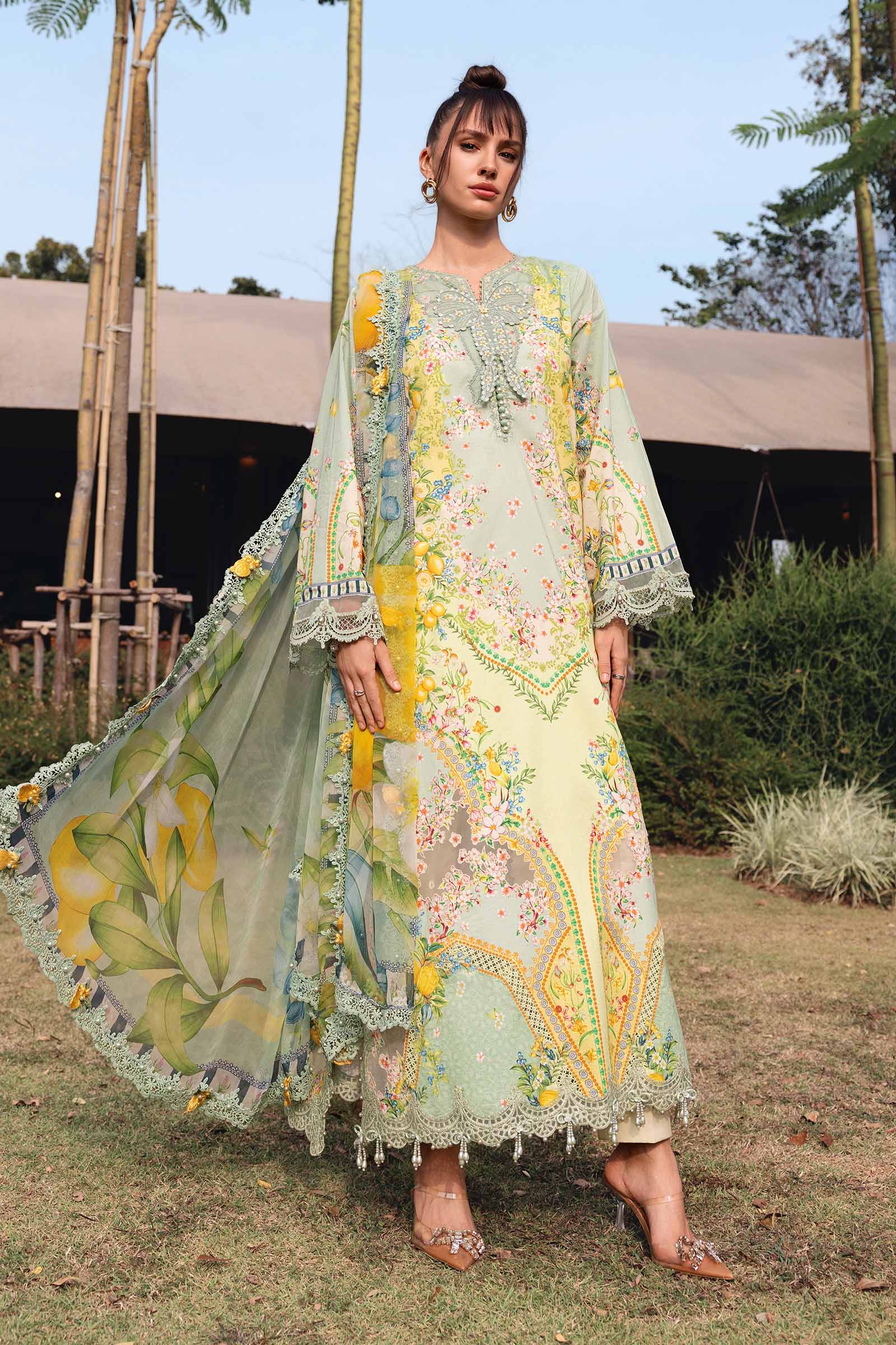 Video preview - 3 Piece Unstitched Embroidered Lawn Suit