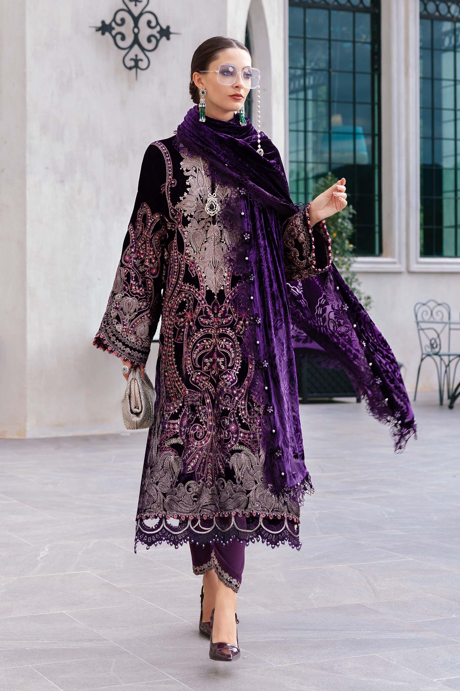Video preview - 3 Piece Unstitched Embroidered Velvet Suit