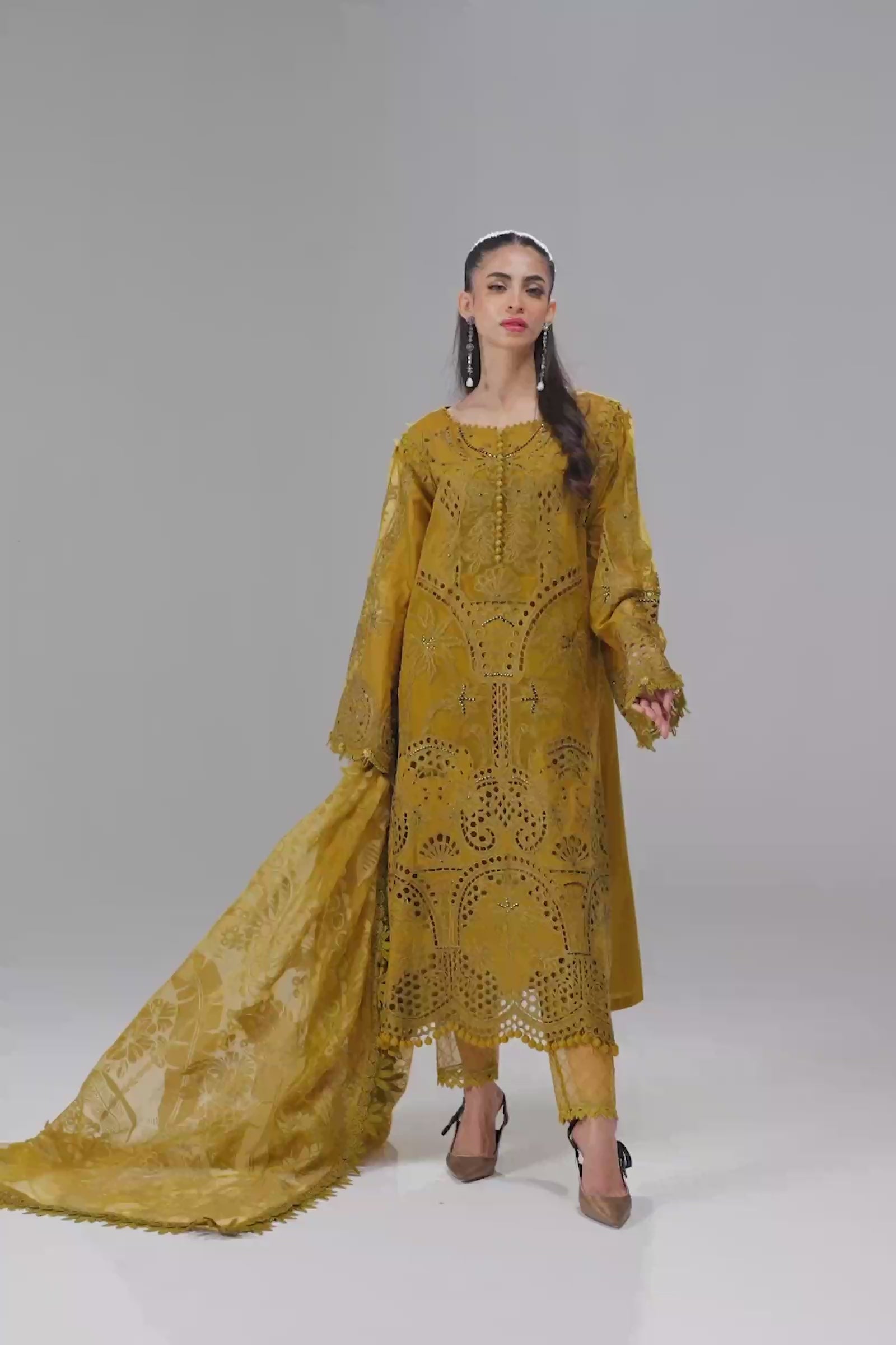 Video preview - 3 Piece - Unstitched Suit | EID LAWN-24-08