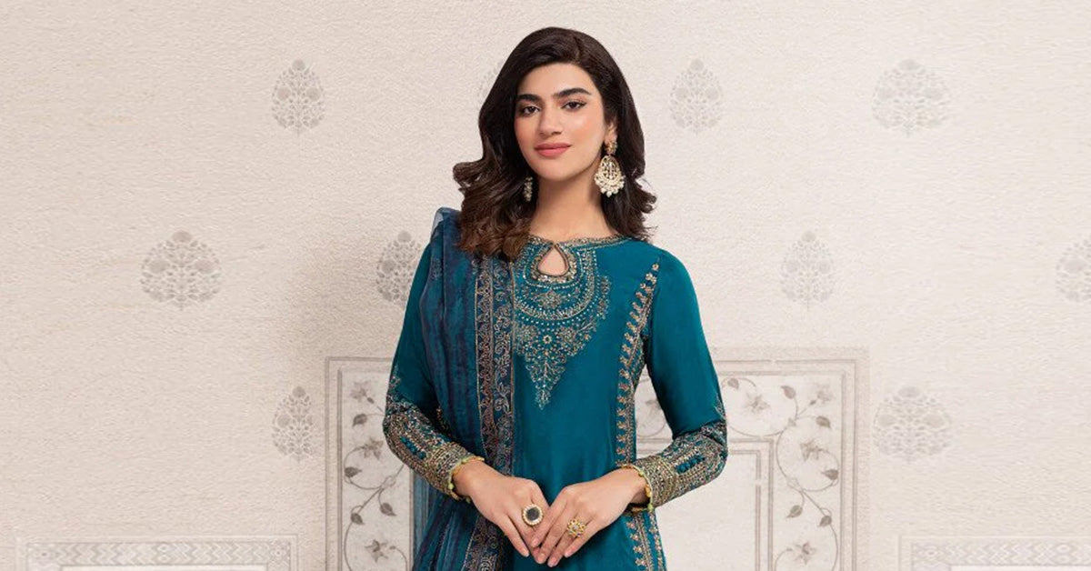 3 Piece Embroidered Suit