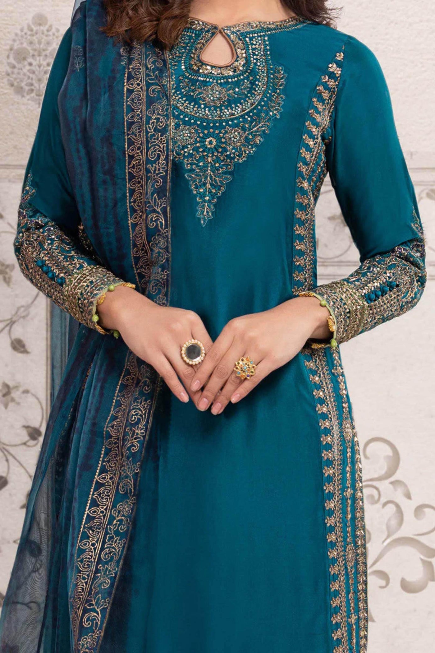 3 Piece Embroidered Suit