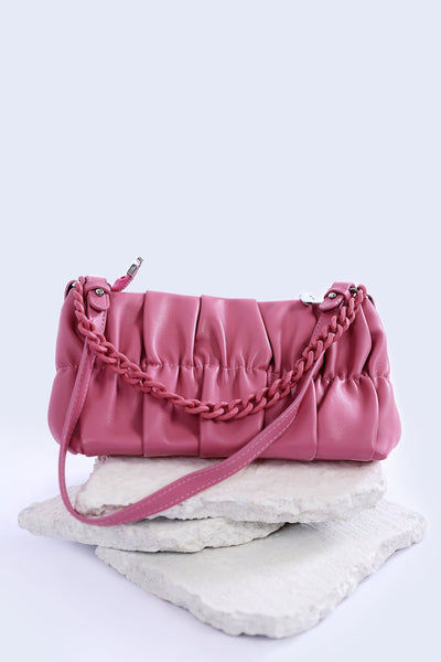 Ruched Clutch | ABG-S24-3 All Products ABGS243-999-PNK