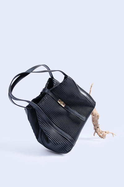 Striped Handbag | ABG-S24-4 All Products ABGS244-999-BLK