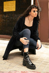 Long Patent Chain Boots
