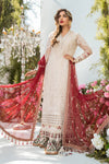 Unstitched MBROIDERED - Off White and Deep Red (BD-2103)