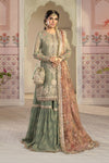 Unstitched MBROIDERED - Pistachio Green and Salmon pink (BD-2205)