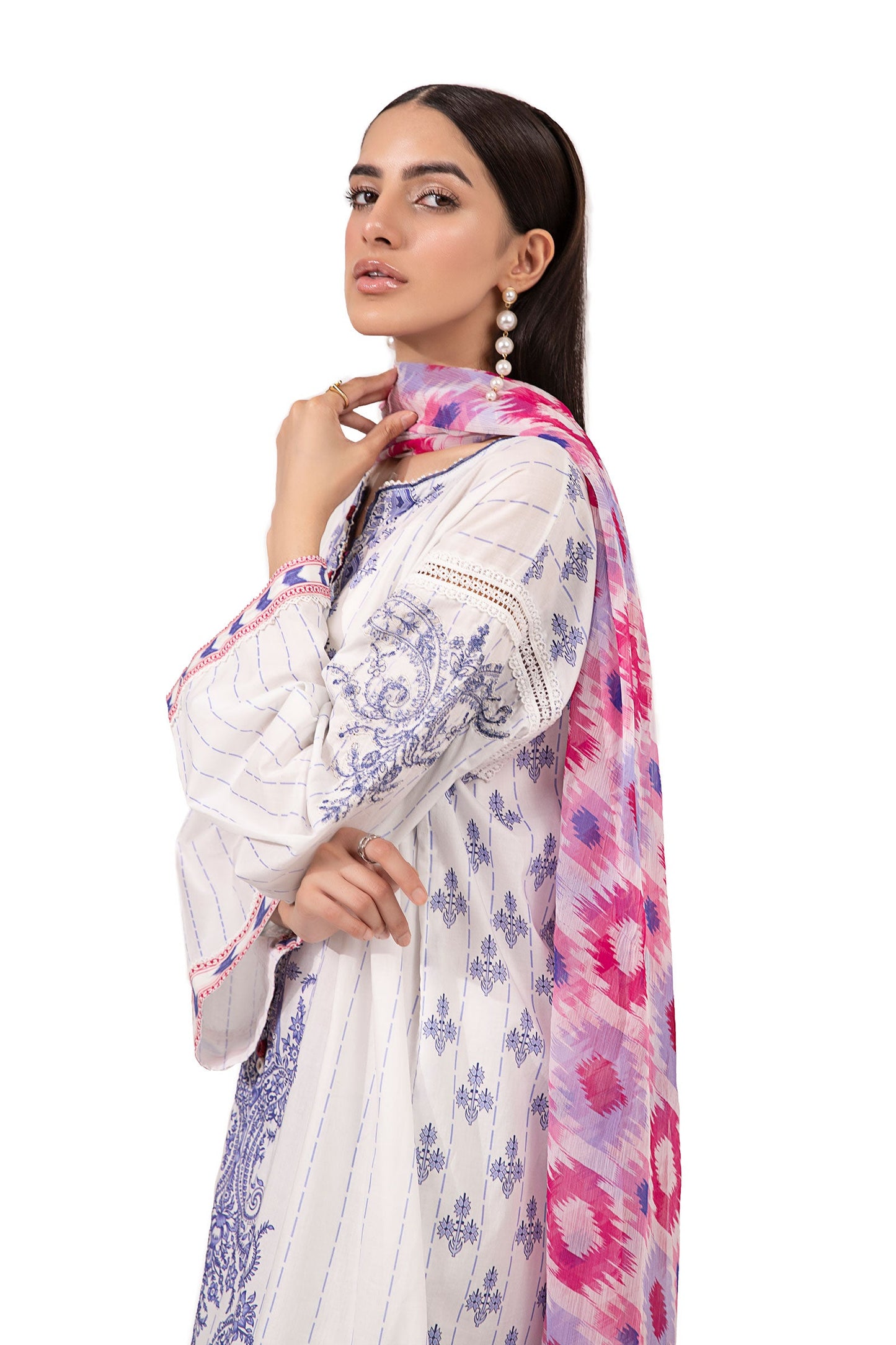 Shirt White Printed BUTW22S004