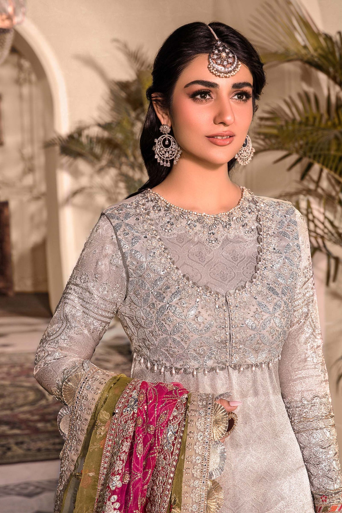 Maria B Embroidered Net Unstitched Saree MB21MH D-01 - Luxury Collection