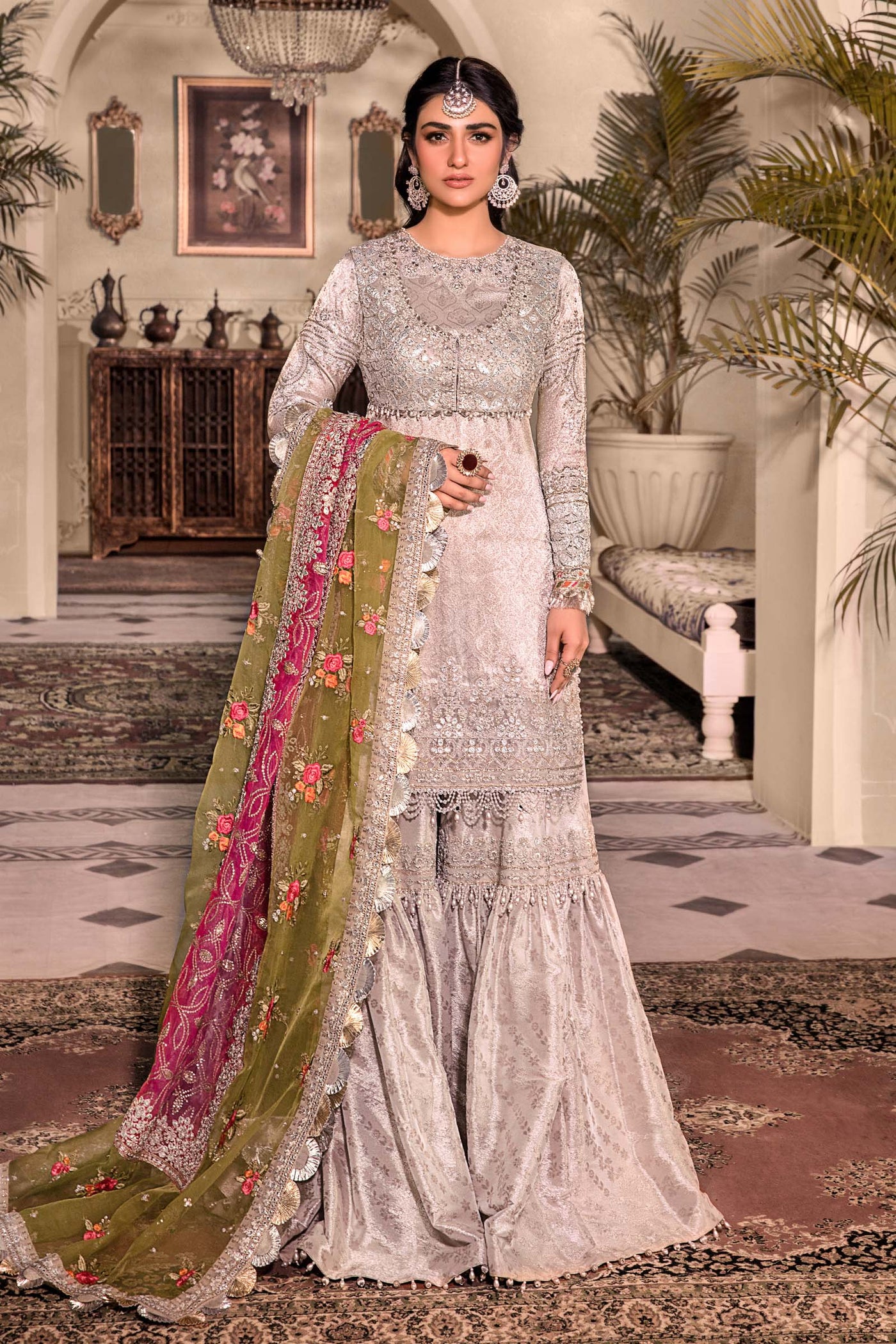 Unstitched MBROIDERED - Silver BD-2601