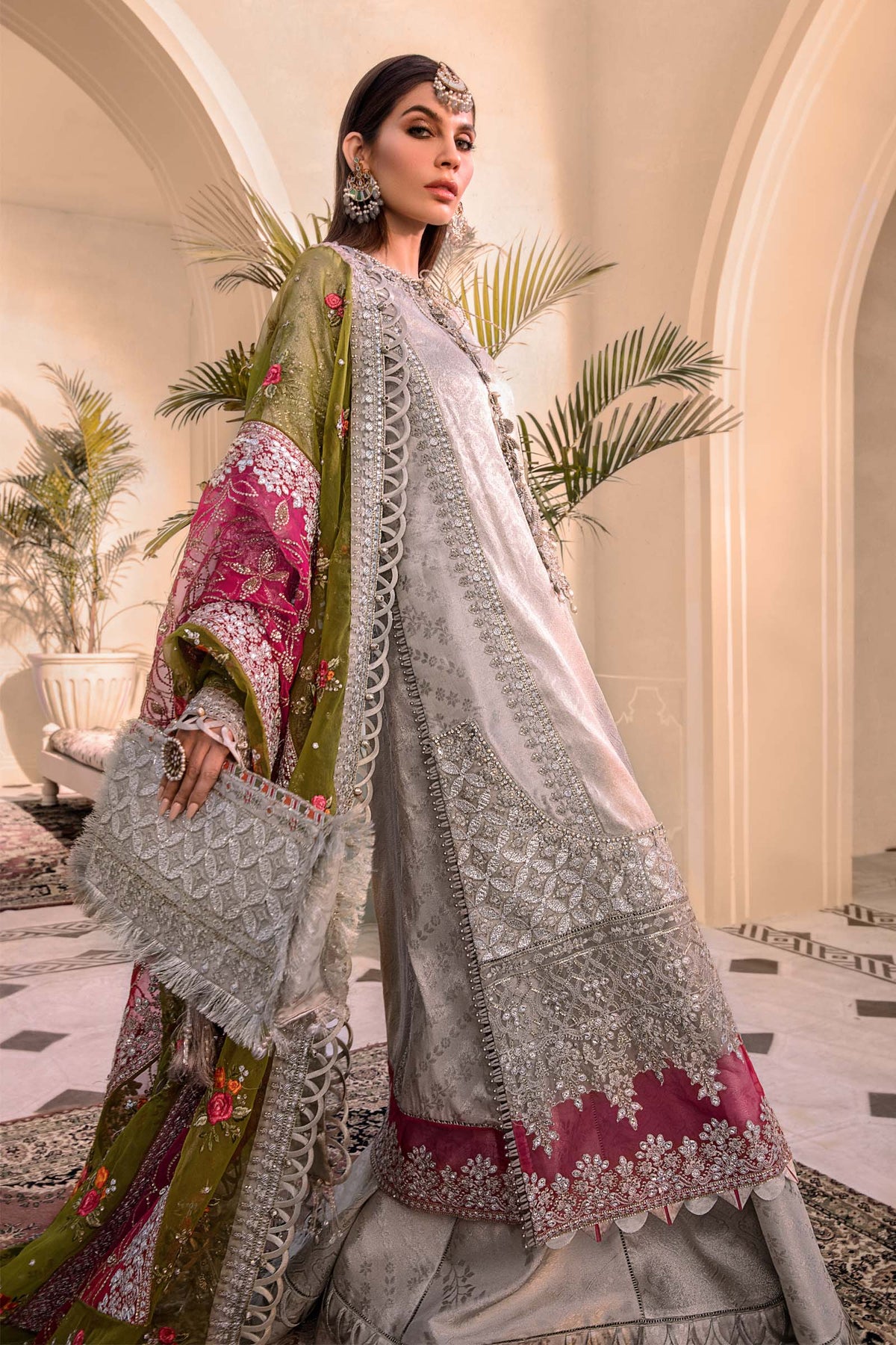 Mbroidered Wedding 2023 by Maria B | Salmon Pink BD-2701