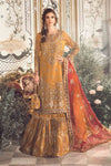 Unstitched Mbroidered | Mustard BD-2707