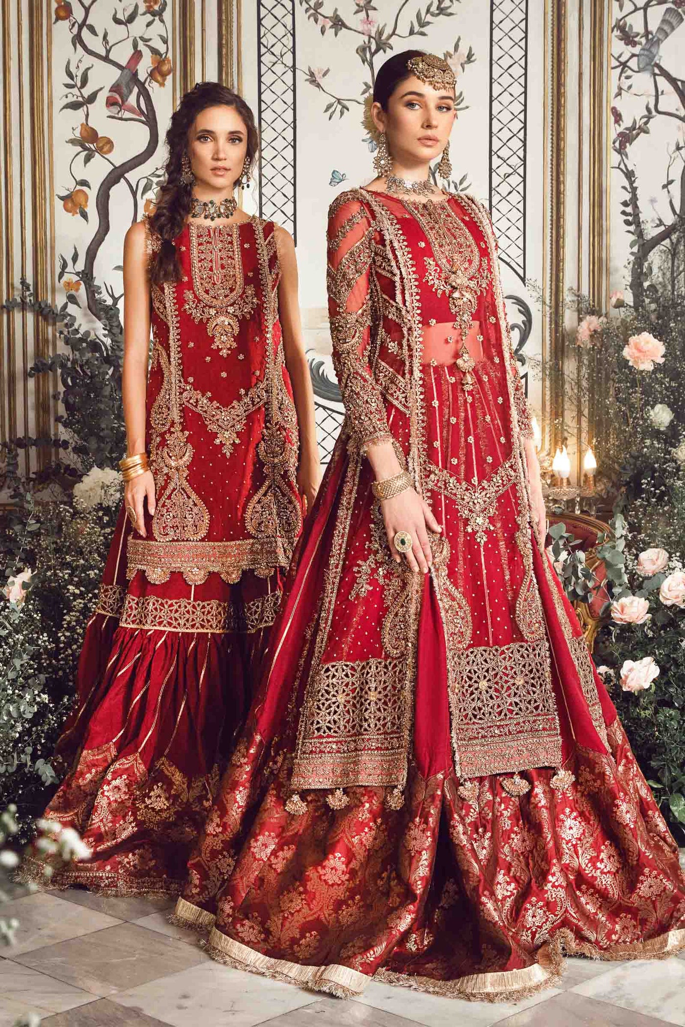 Unstitched Mbroidered | Maroon BD-2708
