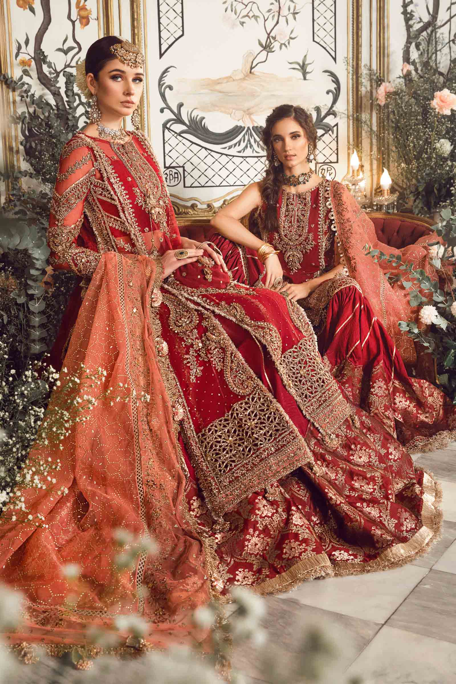 Unstitched Mbroidered | Maroon BD-2708