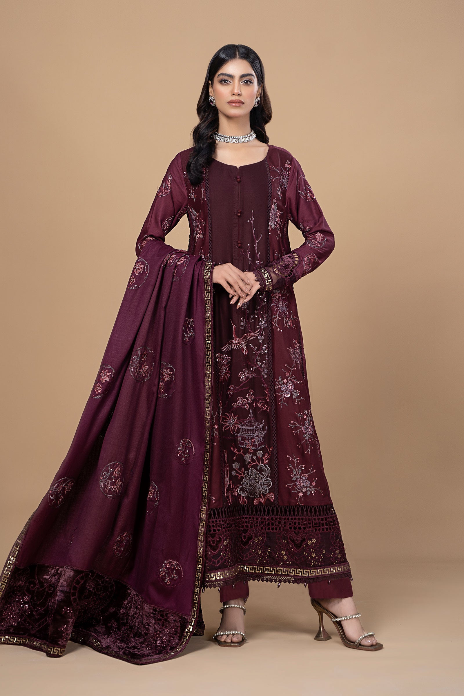 Suit Aubergine DLS-1103