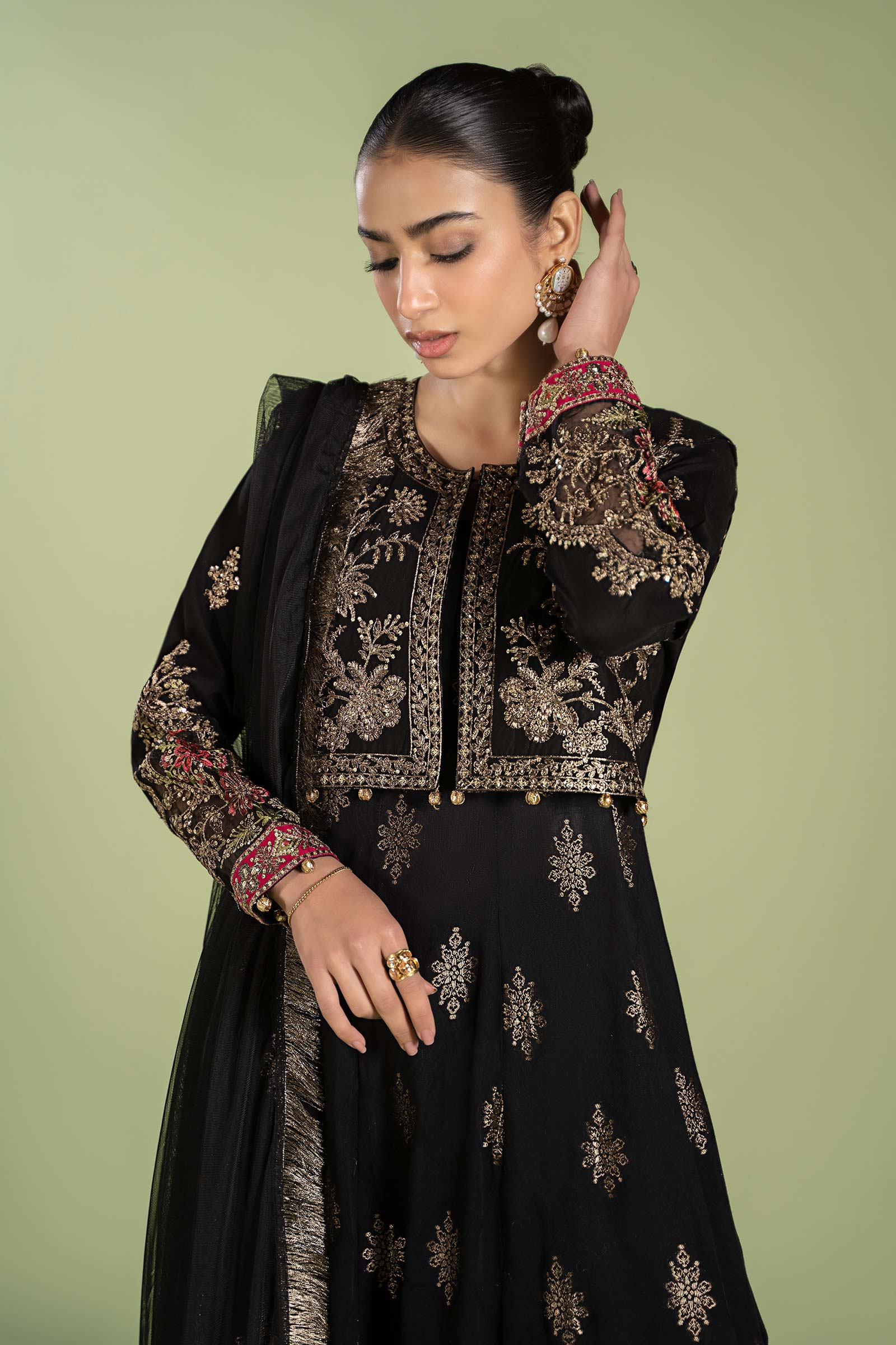 3 Piece Printed Jacquard Suit