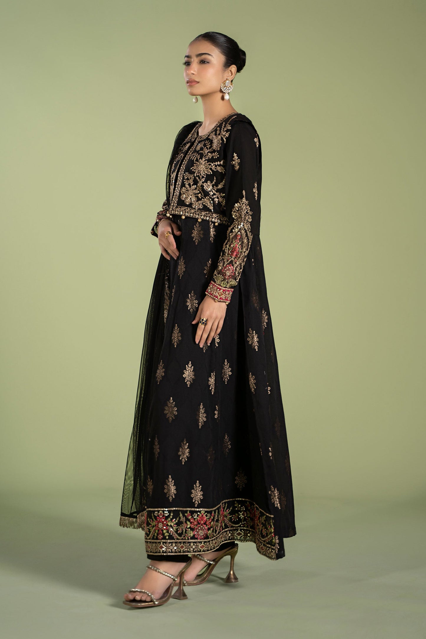 3 Piece Printed Jacquard Suit