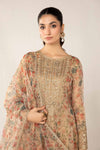 3 Piece Printed Organza Masoori Net Suit