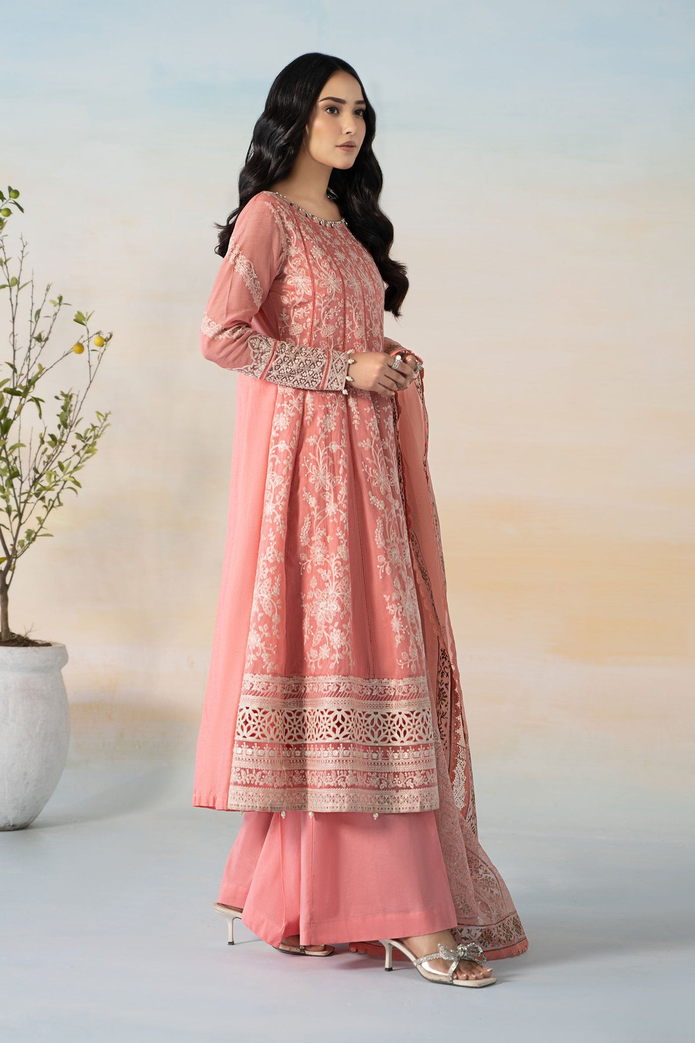 3 PIECE EMBROIDERED LAWN SUIT | DW-EF24-06