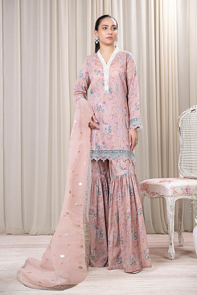 3 PIECE PRINTED LAWN SUIT | DW-EF24-101 All Products DW24101-ESM-PTP