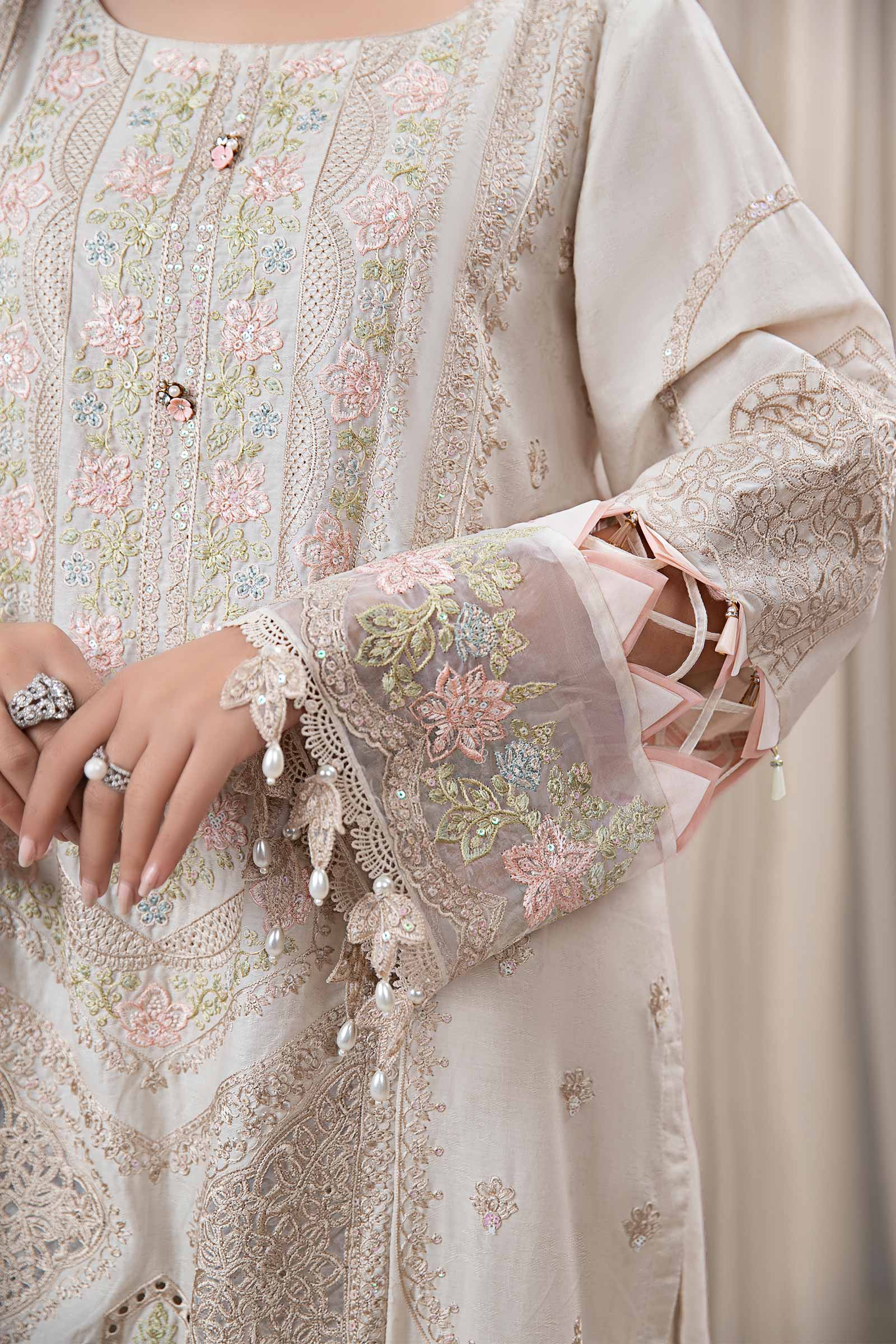 3 Piece Embroidered Self Jacquard Suit