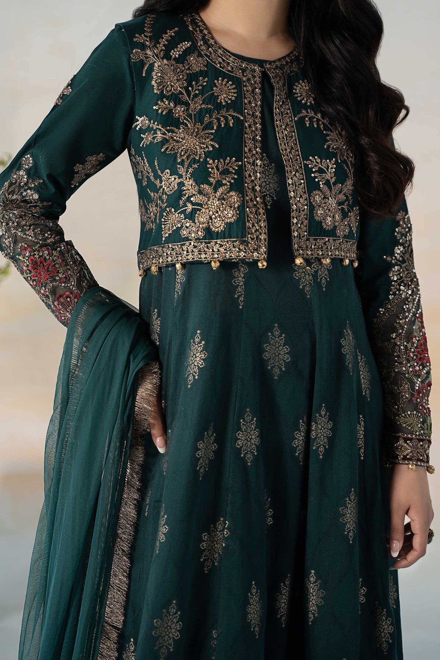3 Piece Printed Jacquard Suit