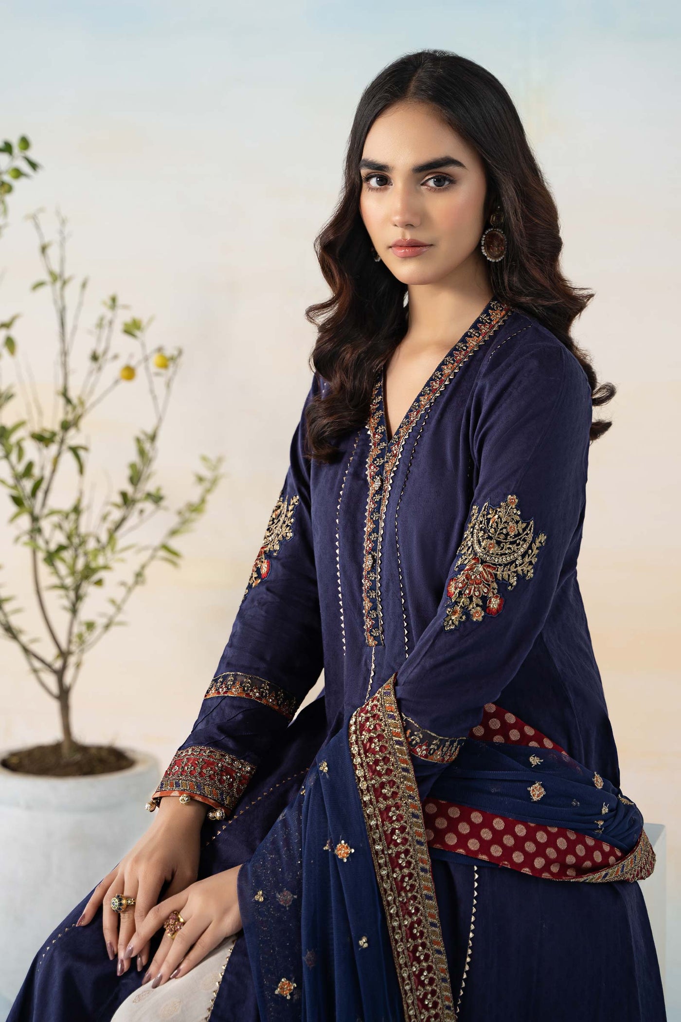 3 Piece Dyed Dobby Suit | DW-EF24-55