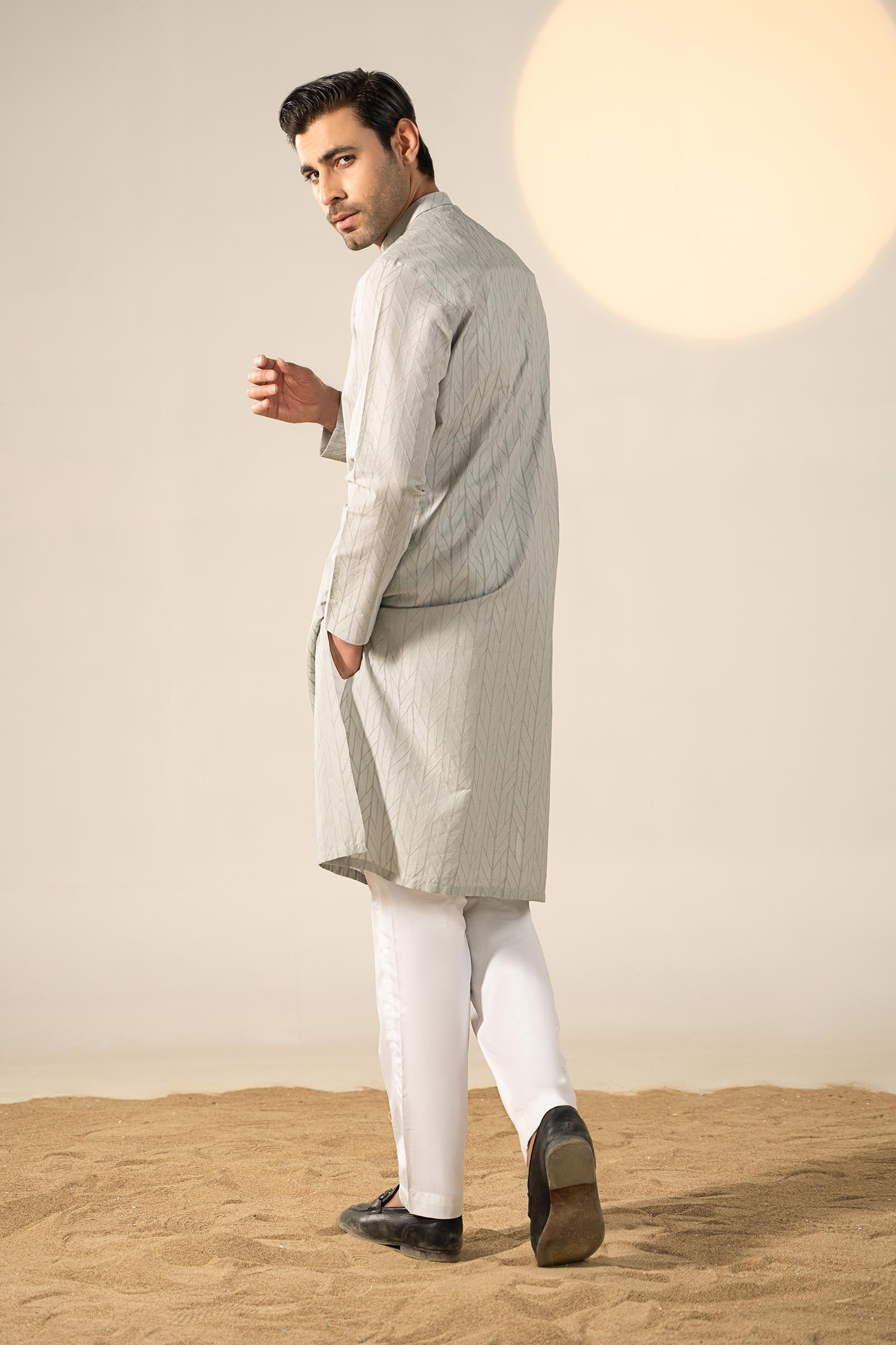 Embroidered Cotton Kurta