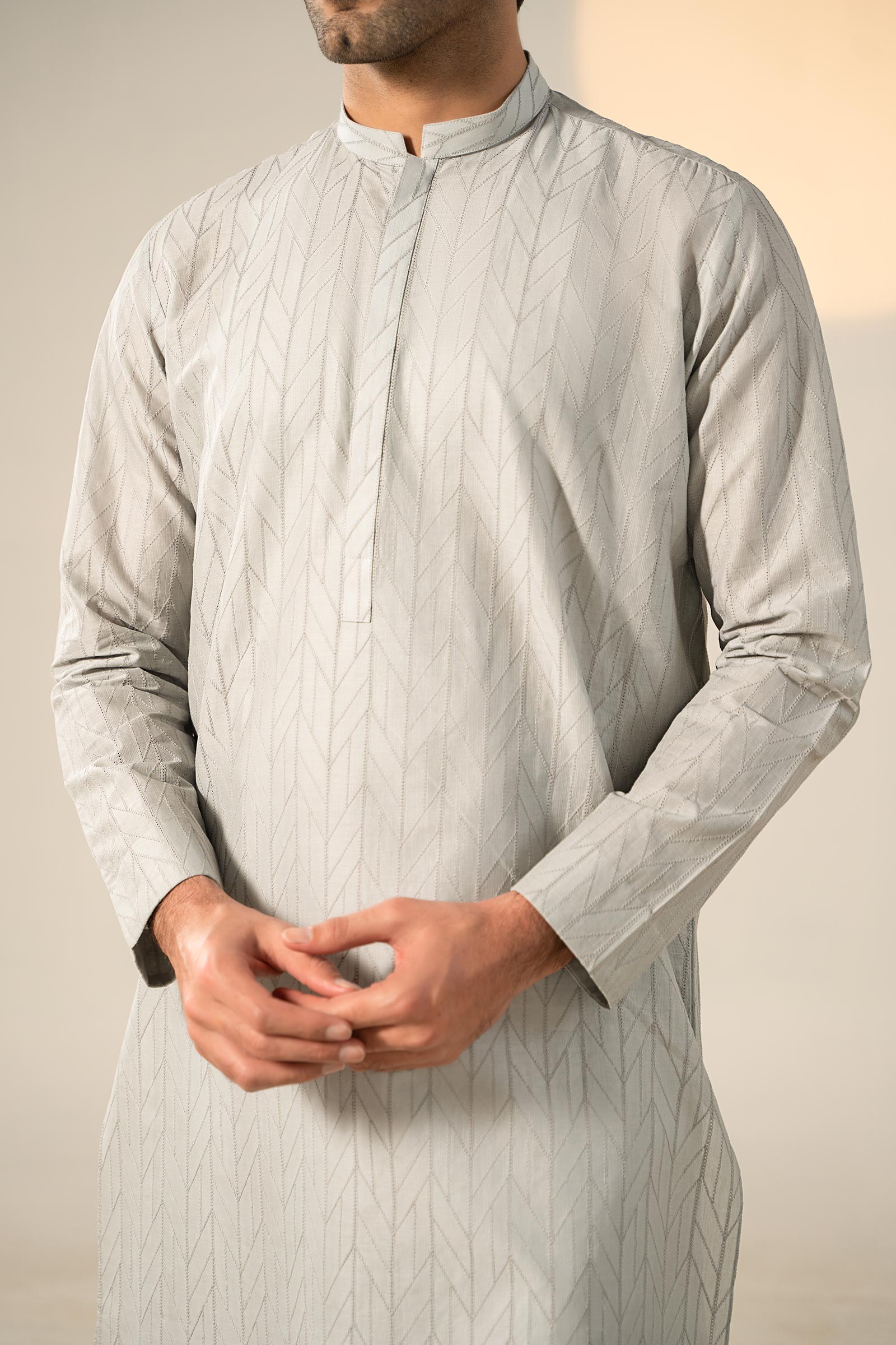 Embroidered Cotton Kurta