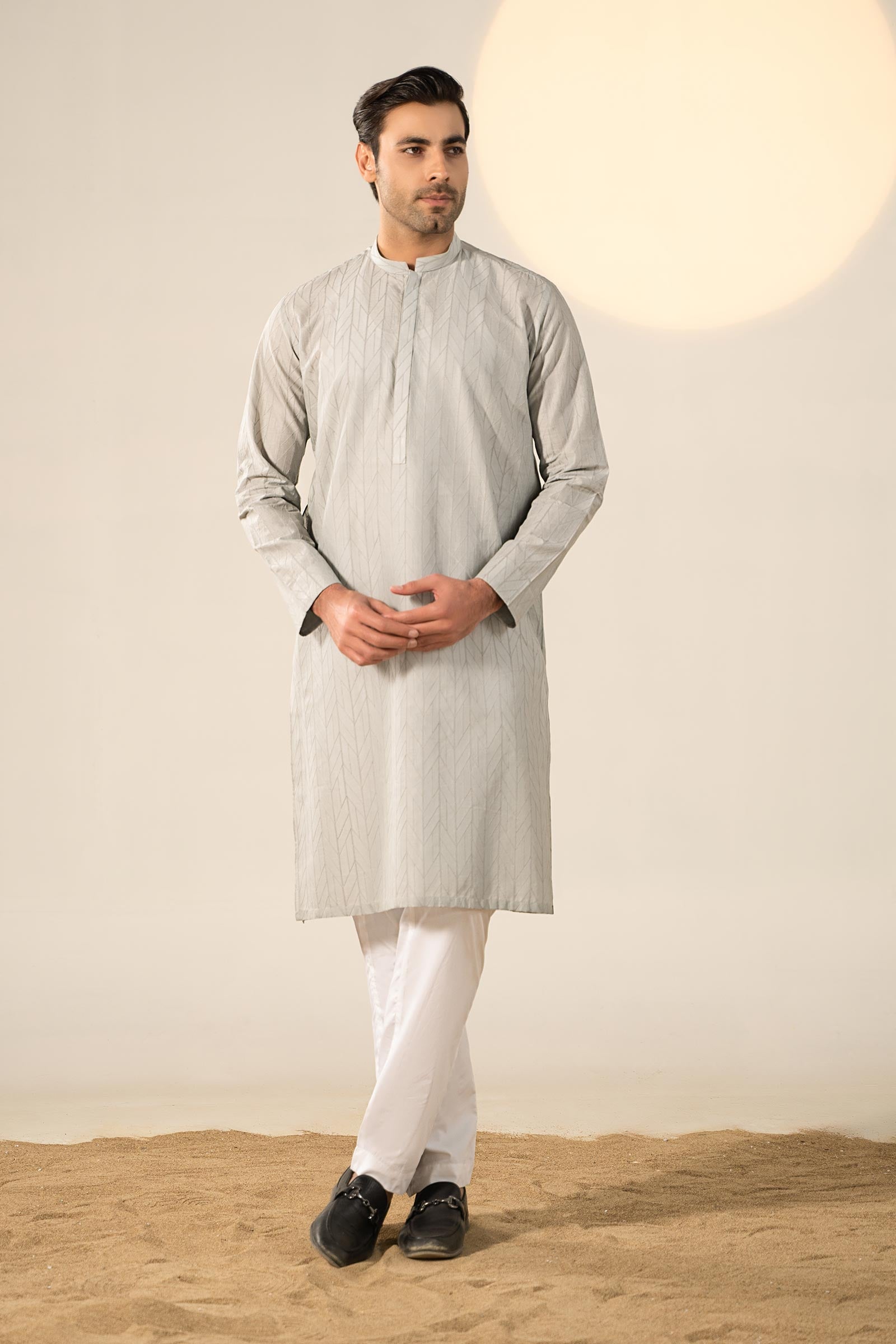 Embroidered Cotton Kurta