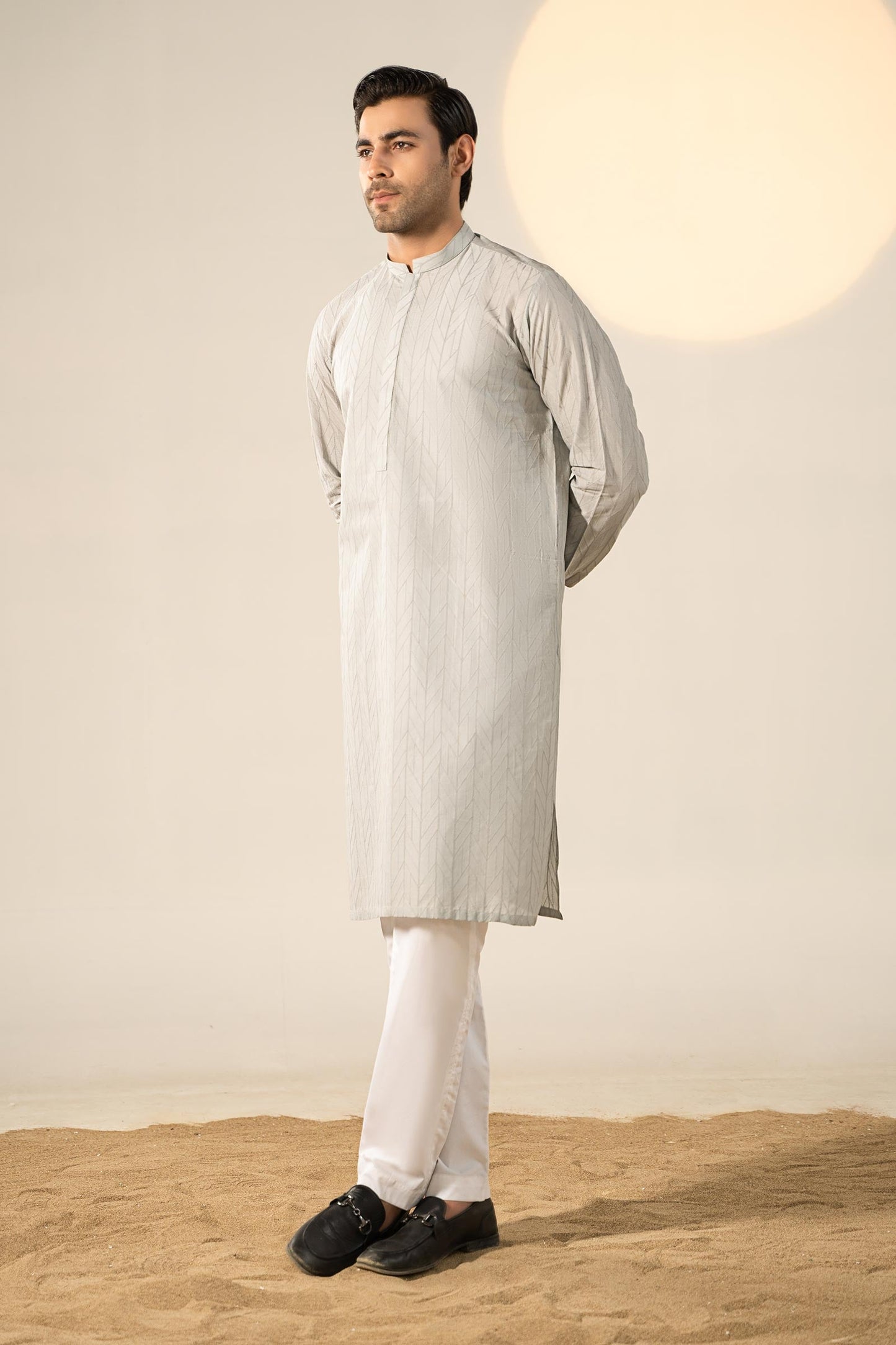 Embroidered Cotton Kurta