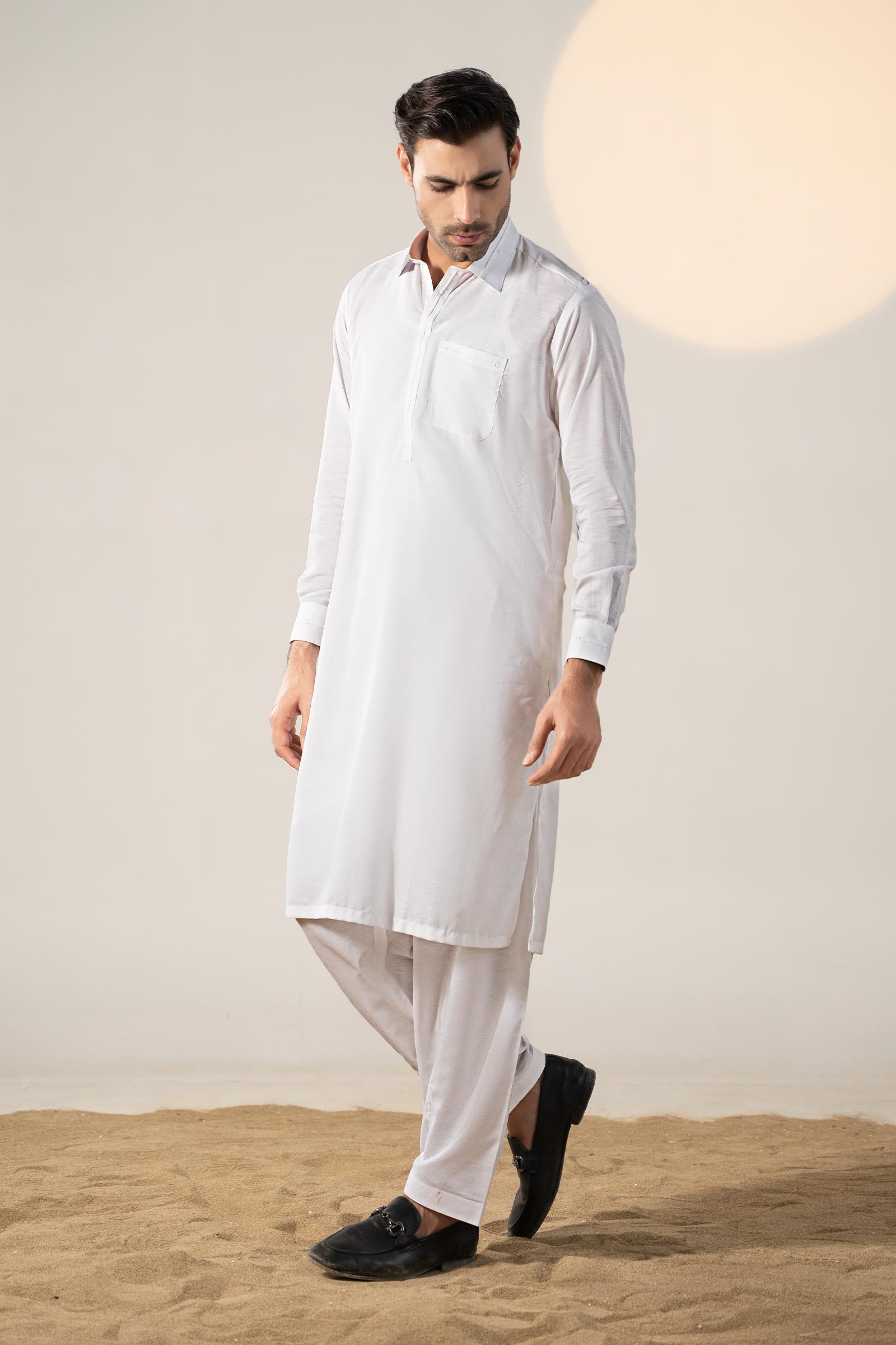 Dyed Cotton Silk Suit
