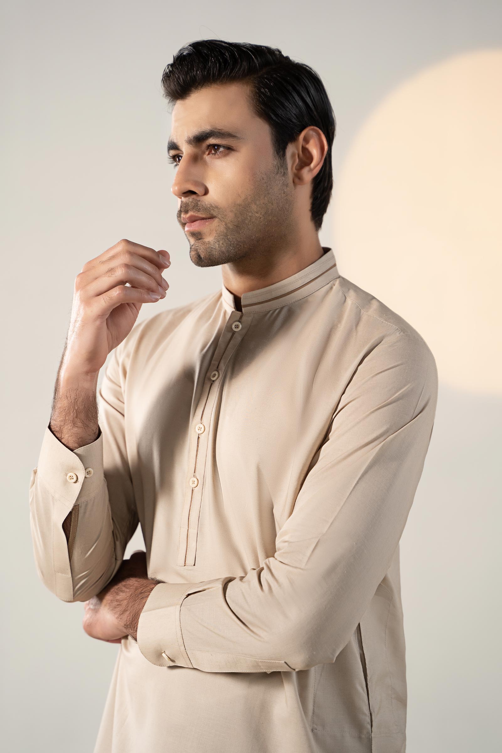 Dyed Cotton Silk Suit