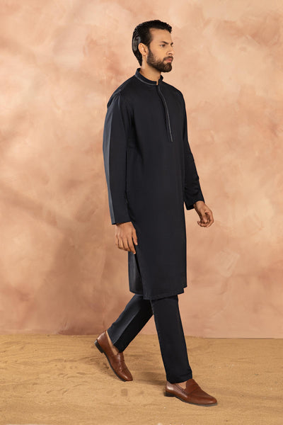 Embroidered Cotton Suit | GTS-SS24-18 All Products GTS2418-SML-NVY