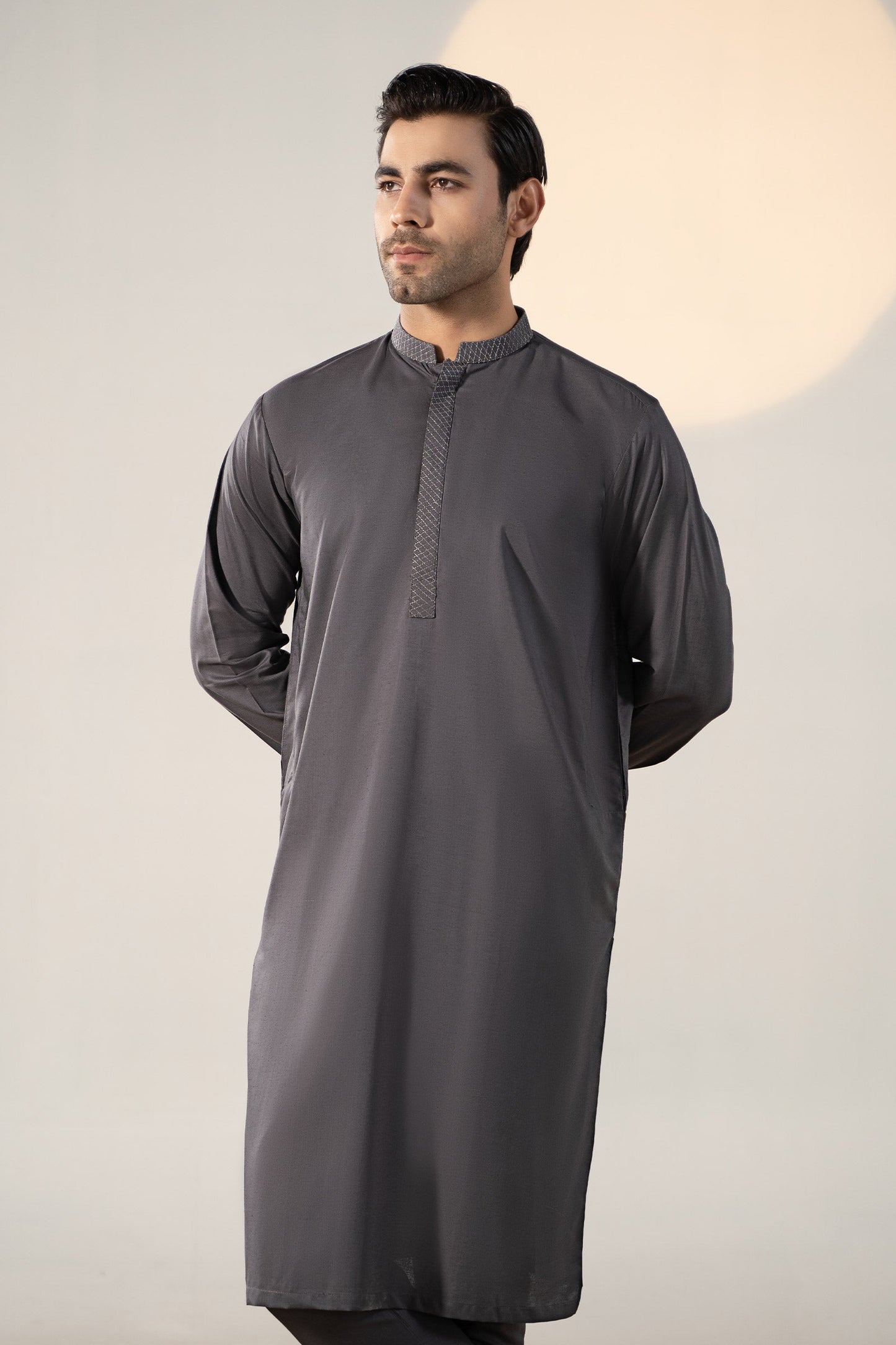 Dyed Cotton Silk Suit