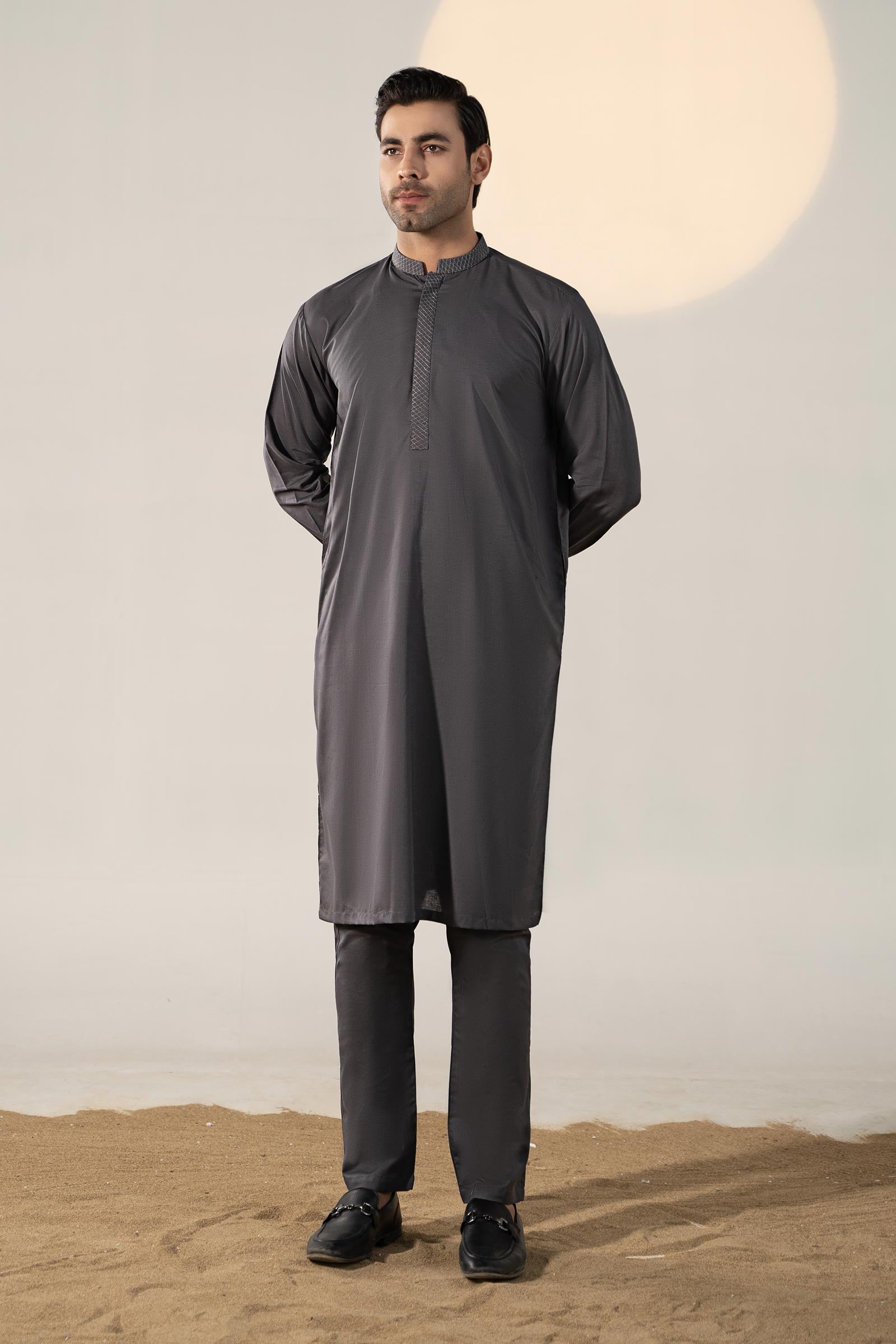Dyed Cotton Silk Suit