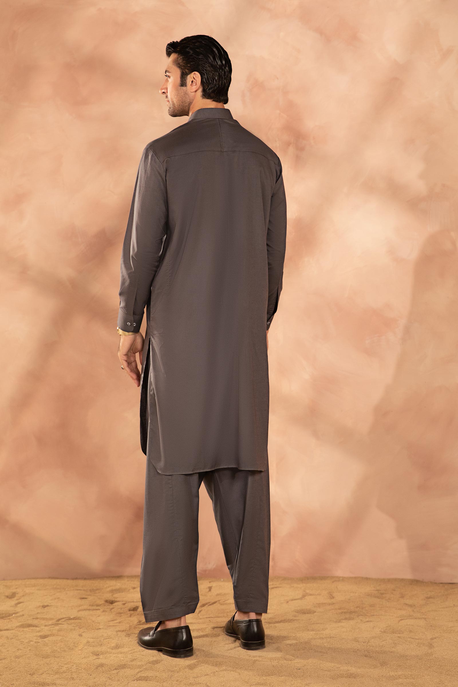 Dyed Cotton Silk Suit