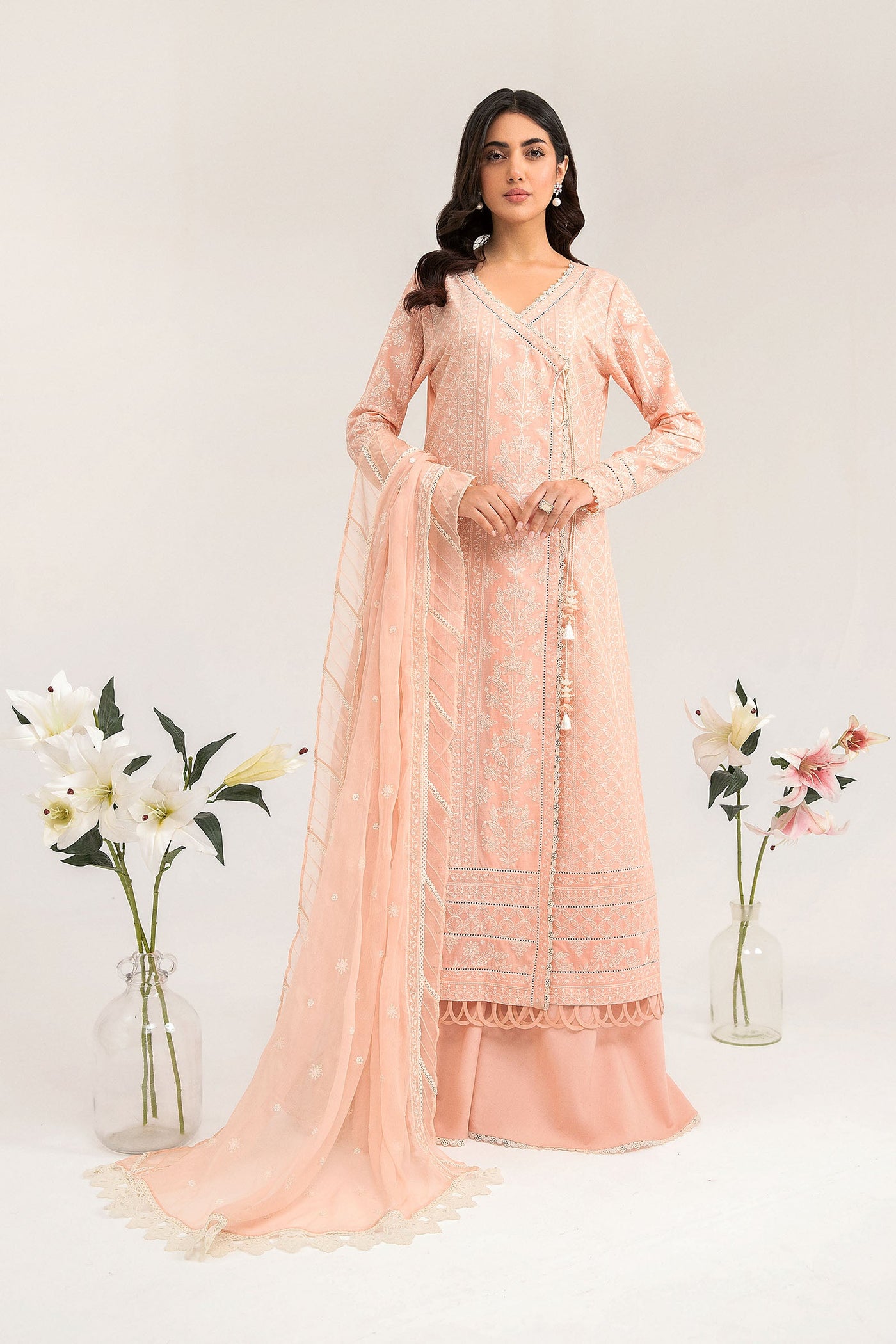 M.Luxe Fabrics Shirt Light Peach LF-410-S