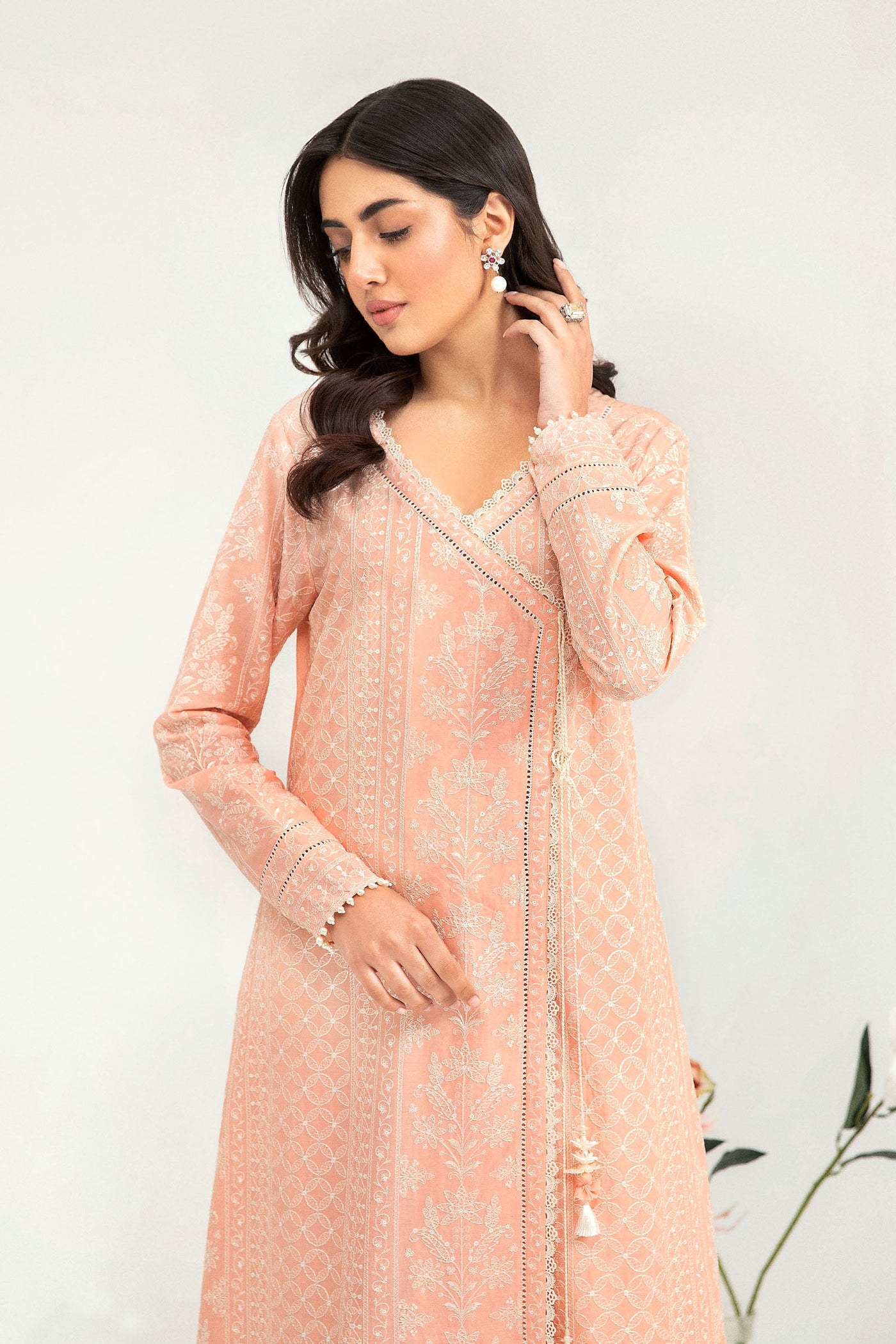 M.Luxe Fabrics Shirt Light Peach LF-410-S