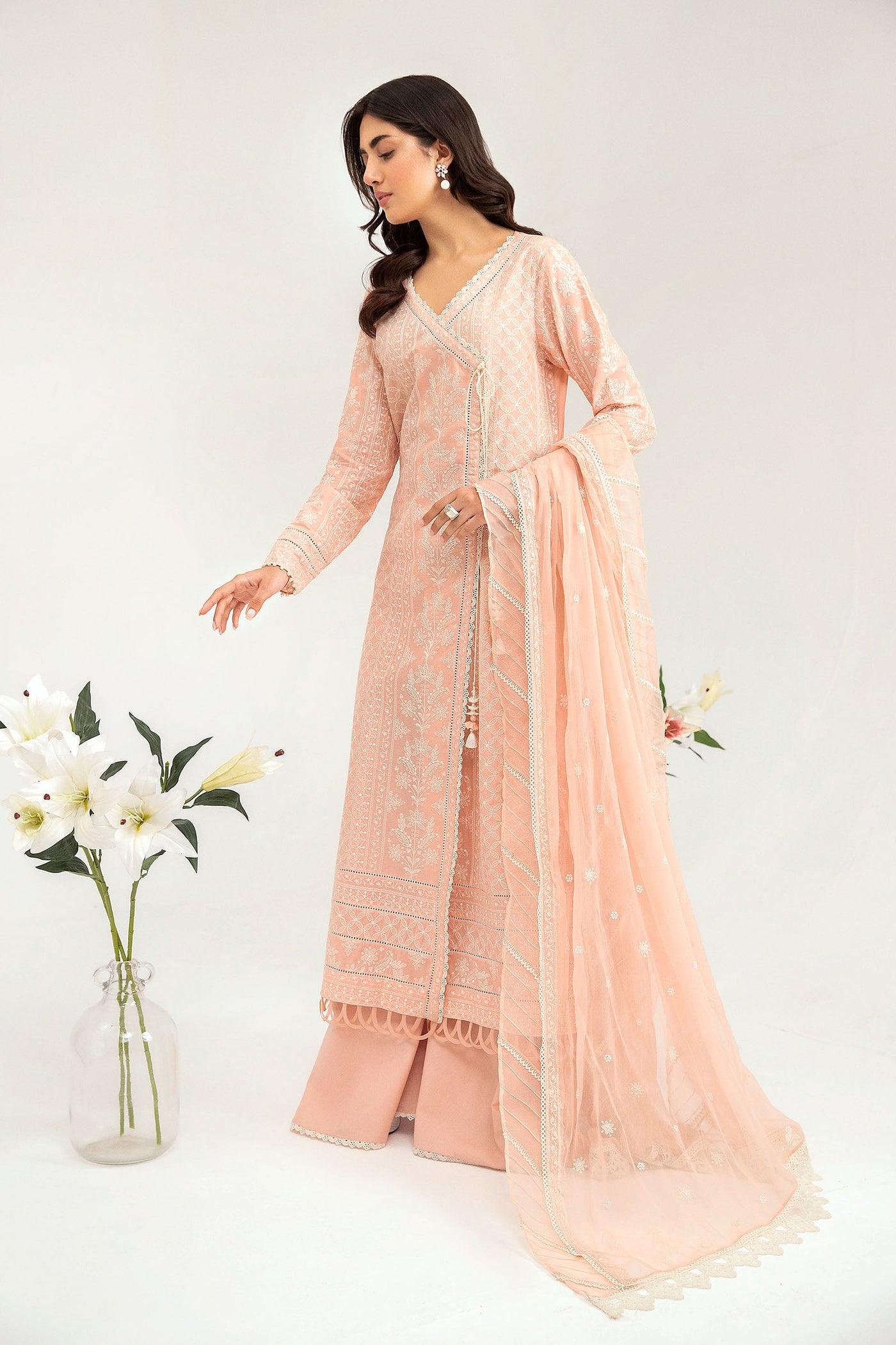 M.Luxe Fabrics Shirt Light Peach LF-410-S