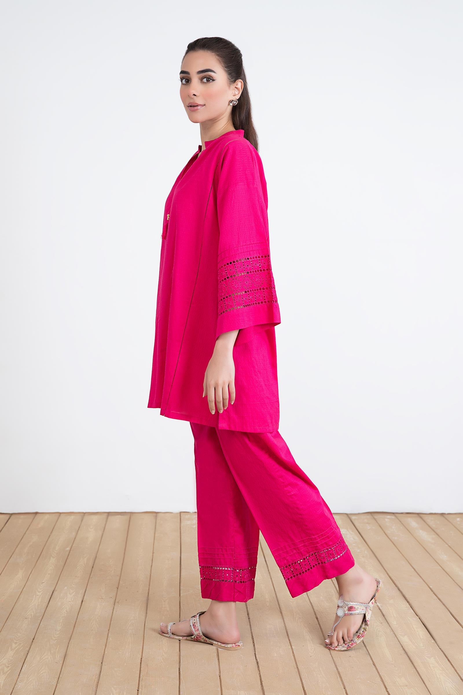 2 Piece Dyed Dobby Lawn Suit