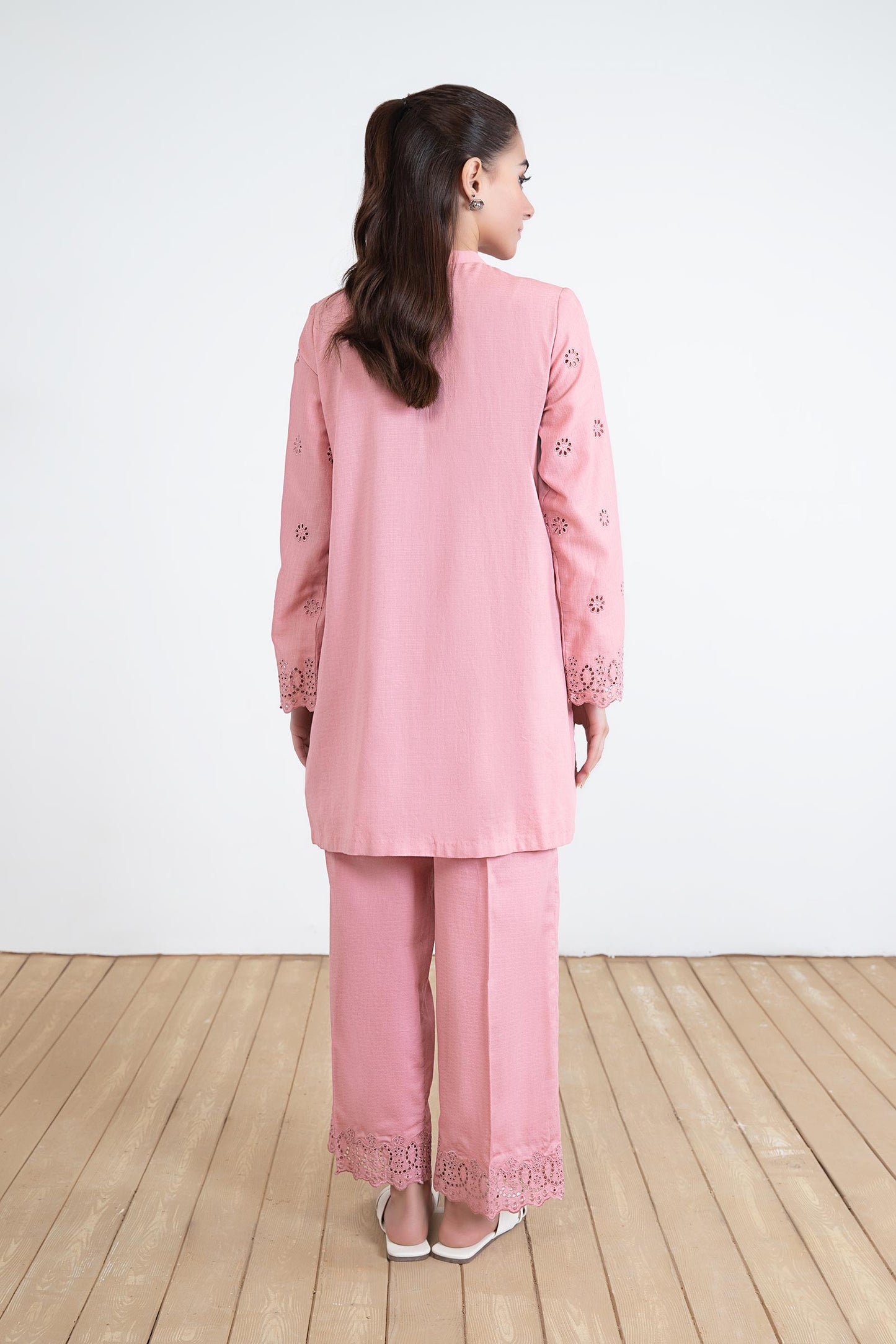 Embroidered Dobby Lawn Co-Ord Set