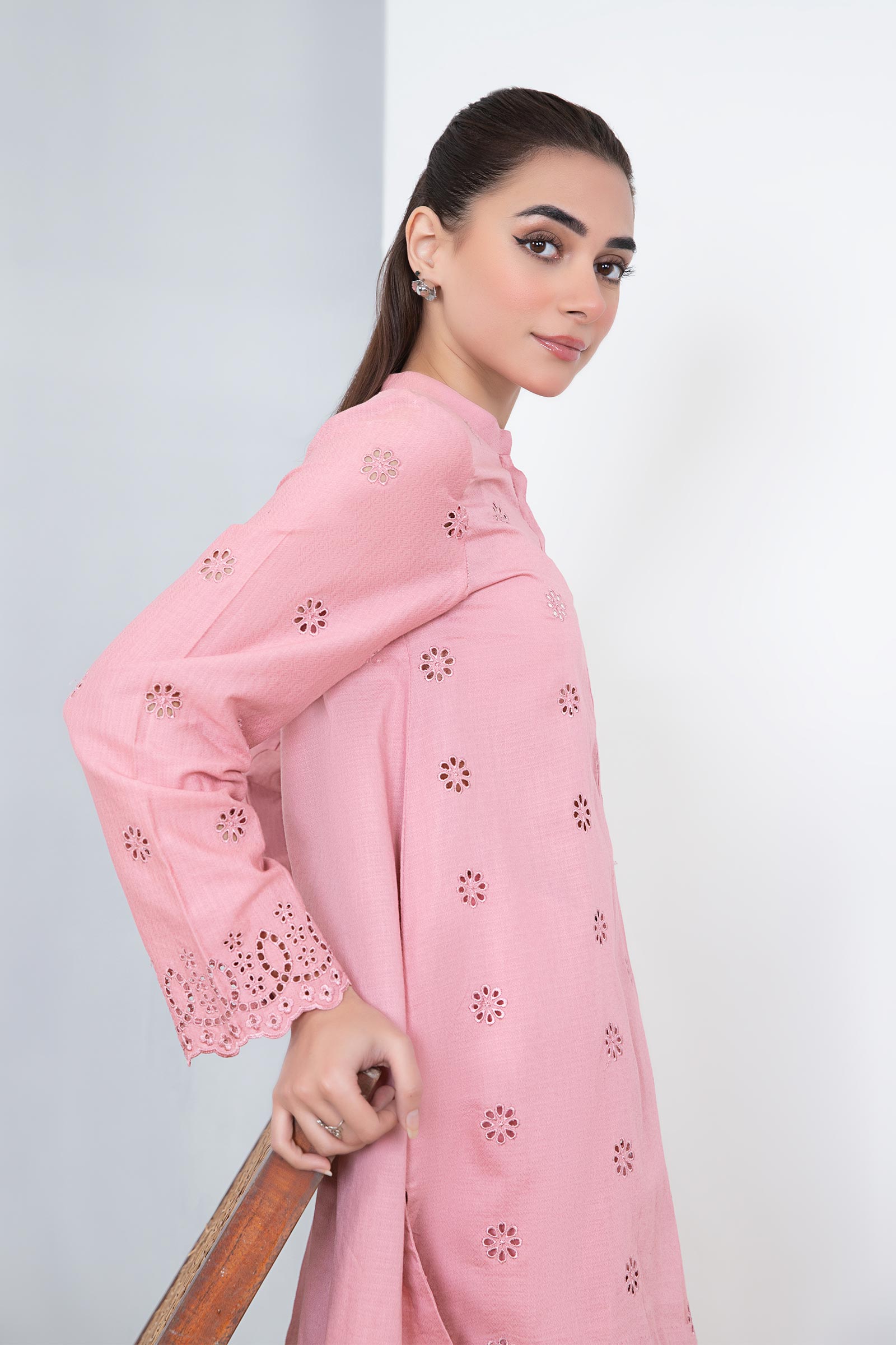 Embroidered Dobby Lawn Co-Ord Set